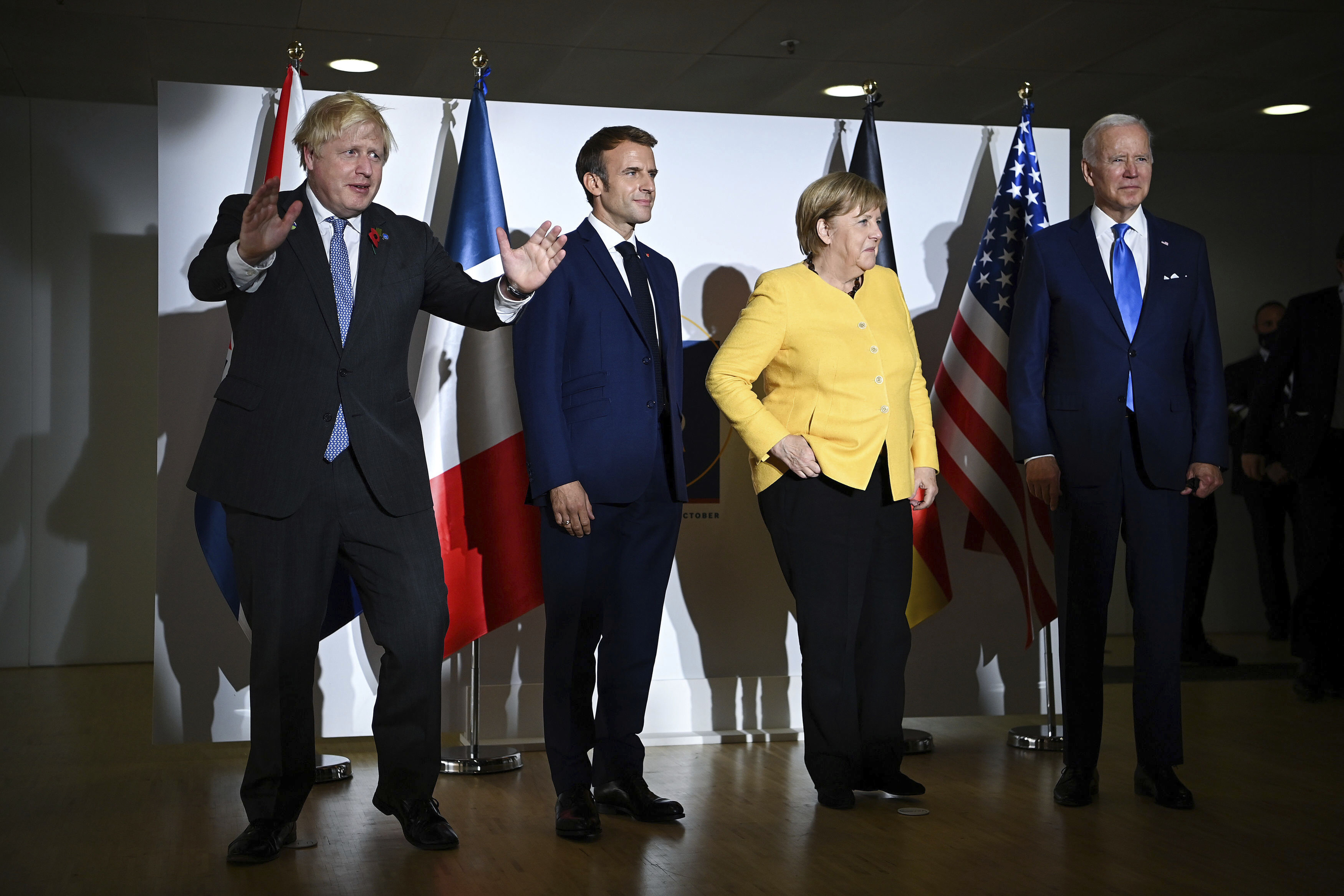 Johnson, Macron, Merkel y Biden en Roma.