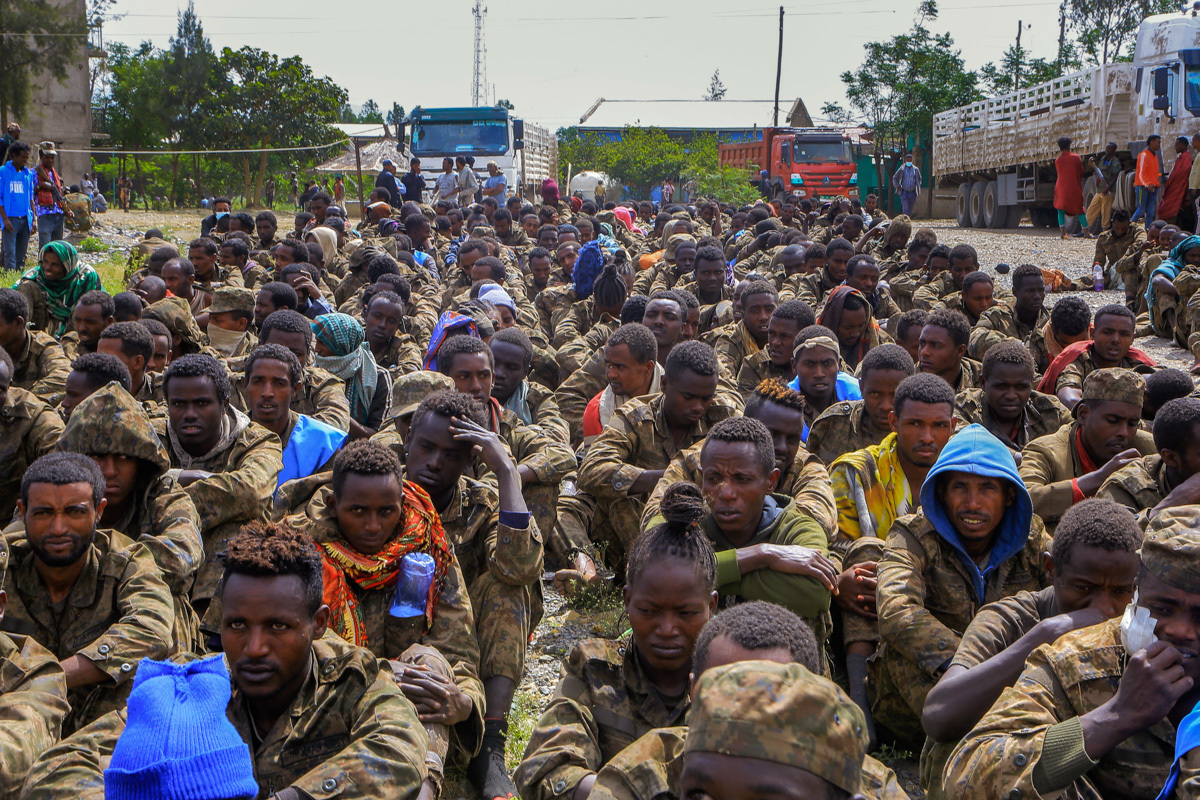 Soldados del Gobierno Etope capturados en Tigray.
