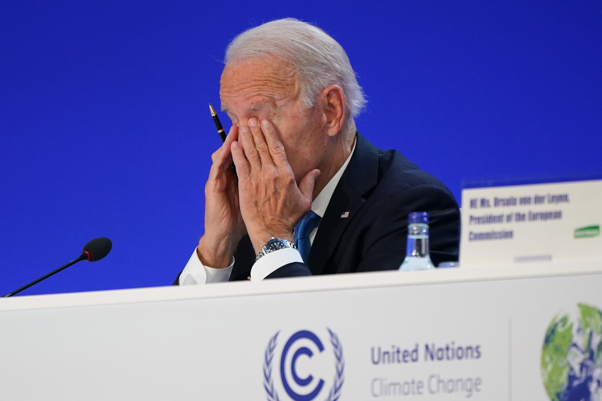 Joe Biden en el tercer día de la COP26, en Glasgow.