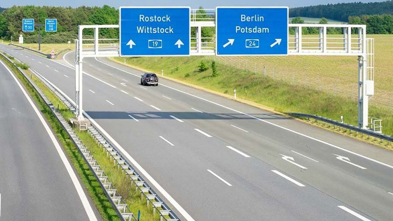 Imagen de una autopista alemana