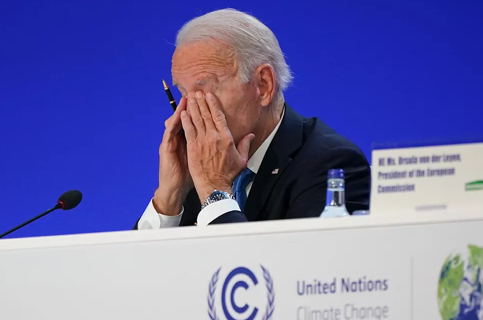 Joe Biden en el tercer da de la COP26, en Glasgow