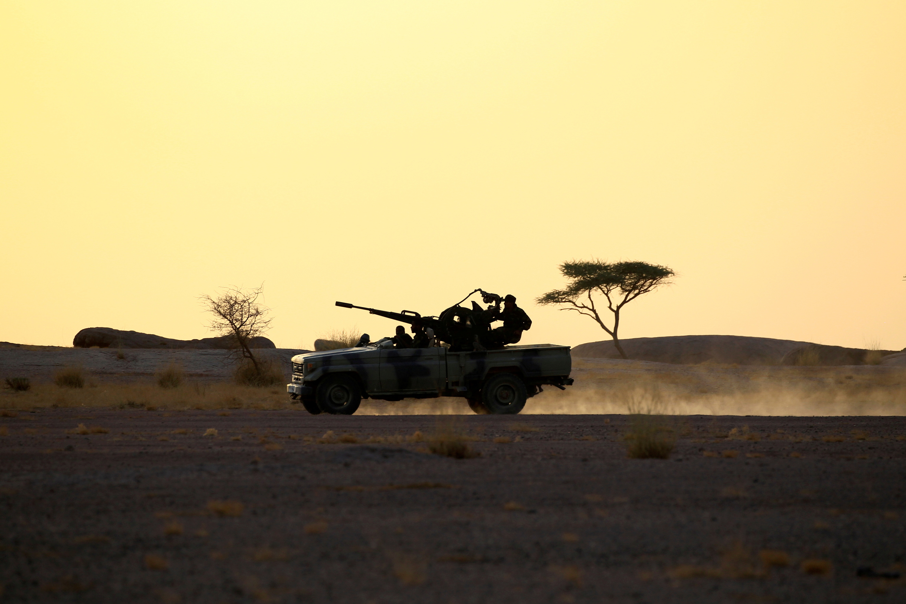 Una batera antiarea del Frente Polisario en el Shara, en 2016.