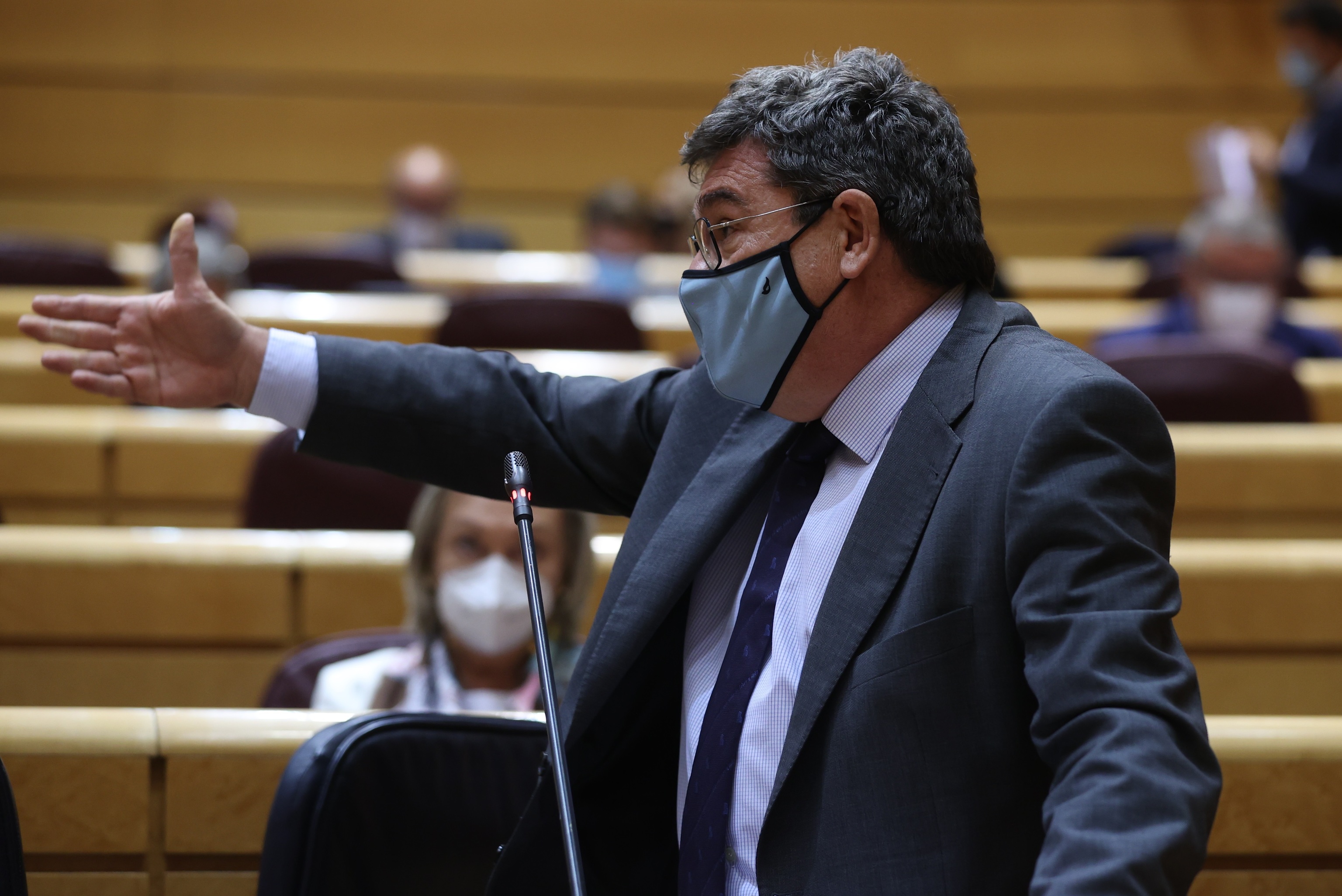 El ministro de Seguridad Social, Jos Luis  Escriv en una reciente intervencin en el Senado.