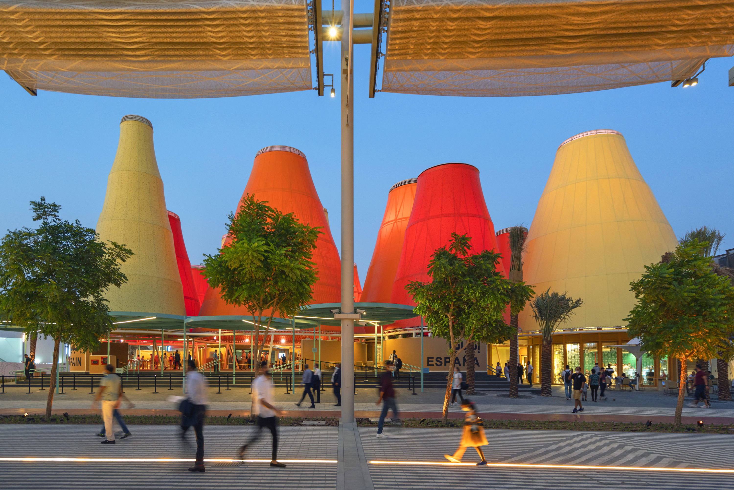Exterior del pabellón de España en la Expo 2020.