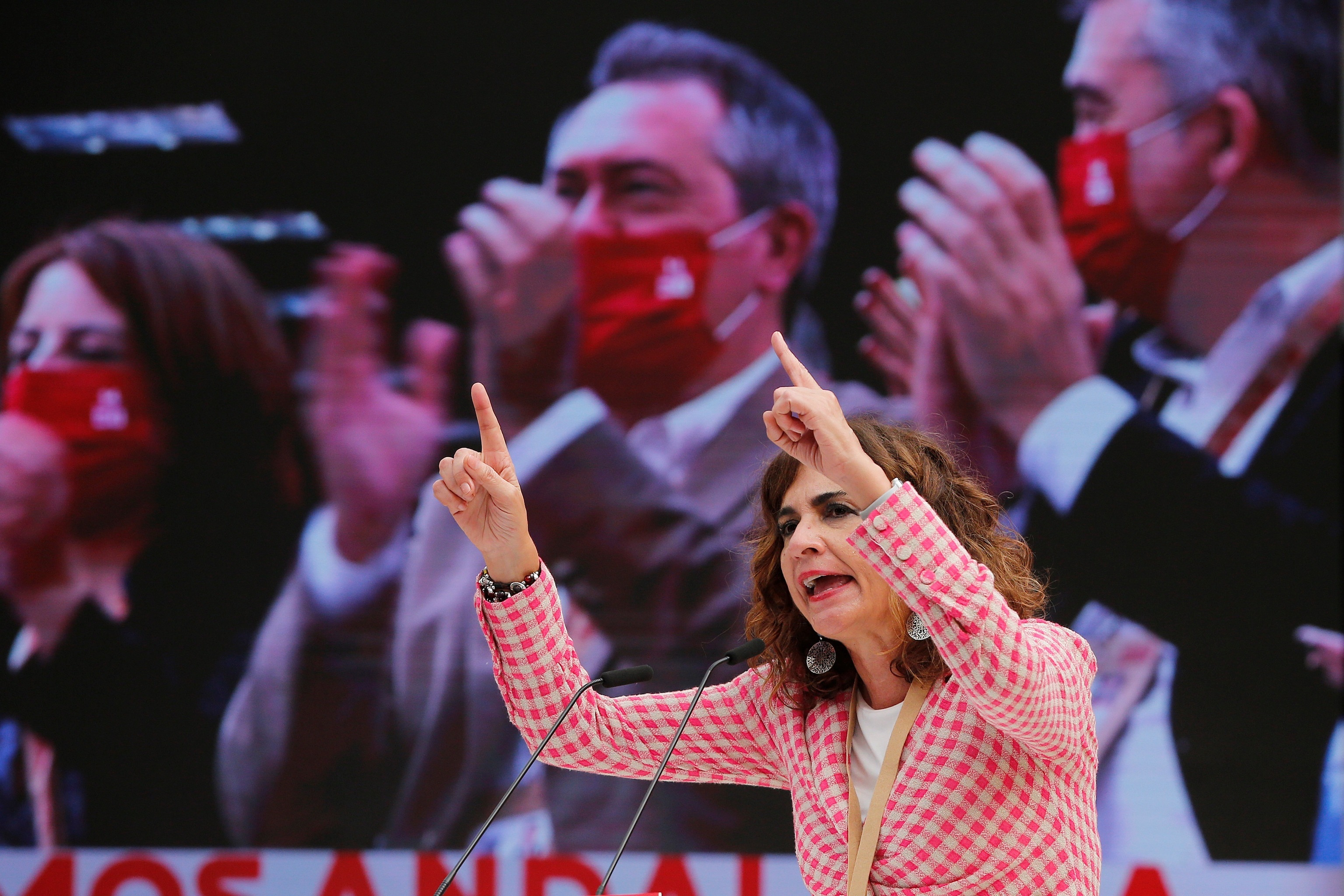 Mara Jess Montero, durante su intervencin en el Congreso del PSOE-A el pasado sbado.