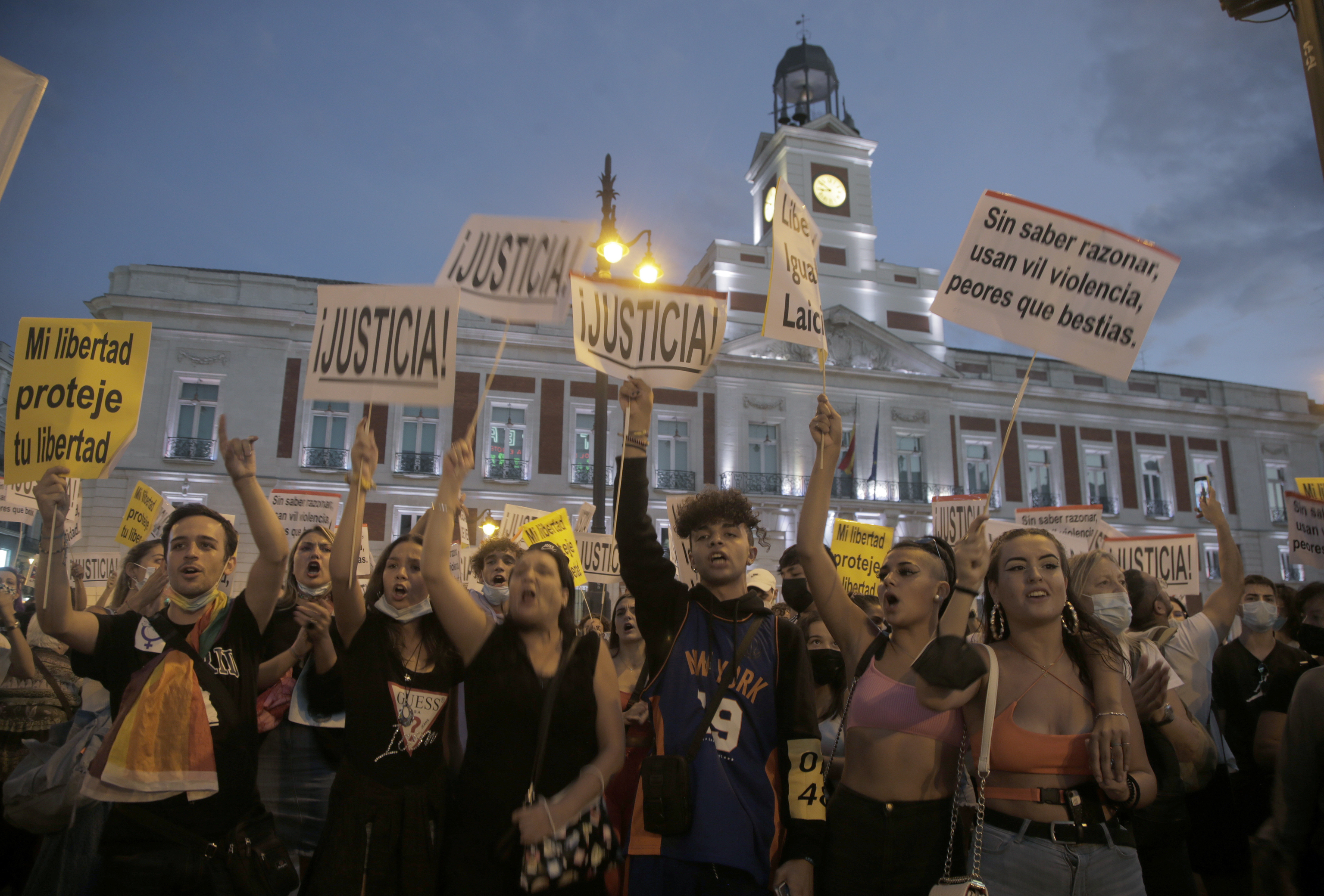 Manifestación convocada en Madrid contra la presunta agresión homófoba de Malasaña.