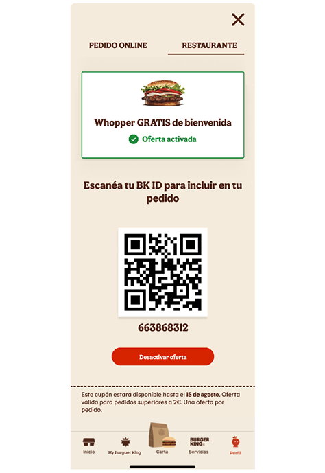 Como escanear el codigo qr de burger king