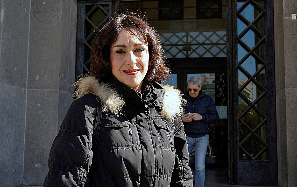 Juana Rivas, en una vista en los juzgados de Cagliari, Cerdeña, en 2019.