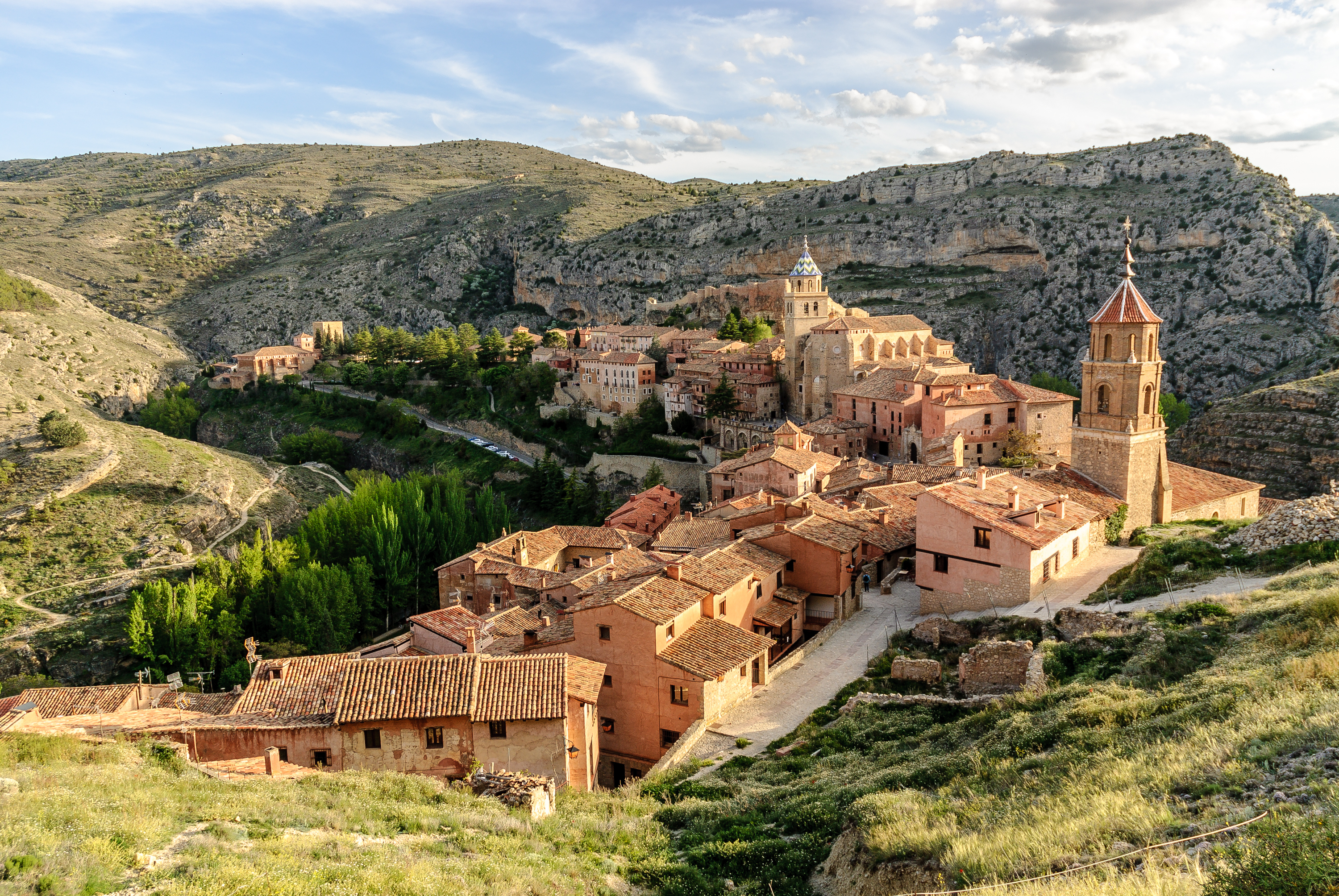Panorámica de la localidad medieval de Albarracín, en Teruel.