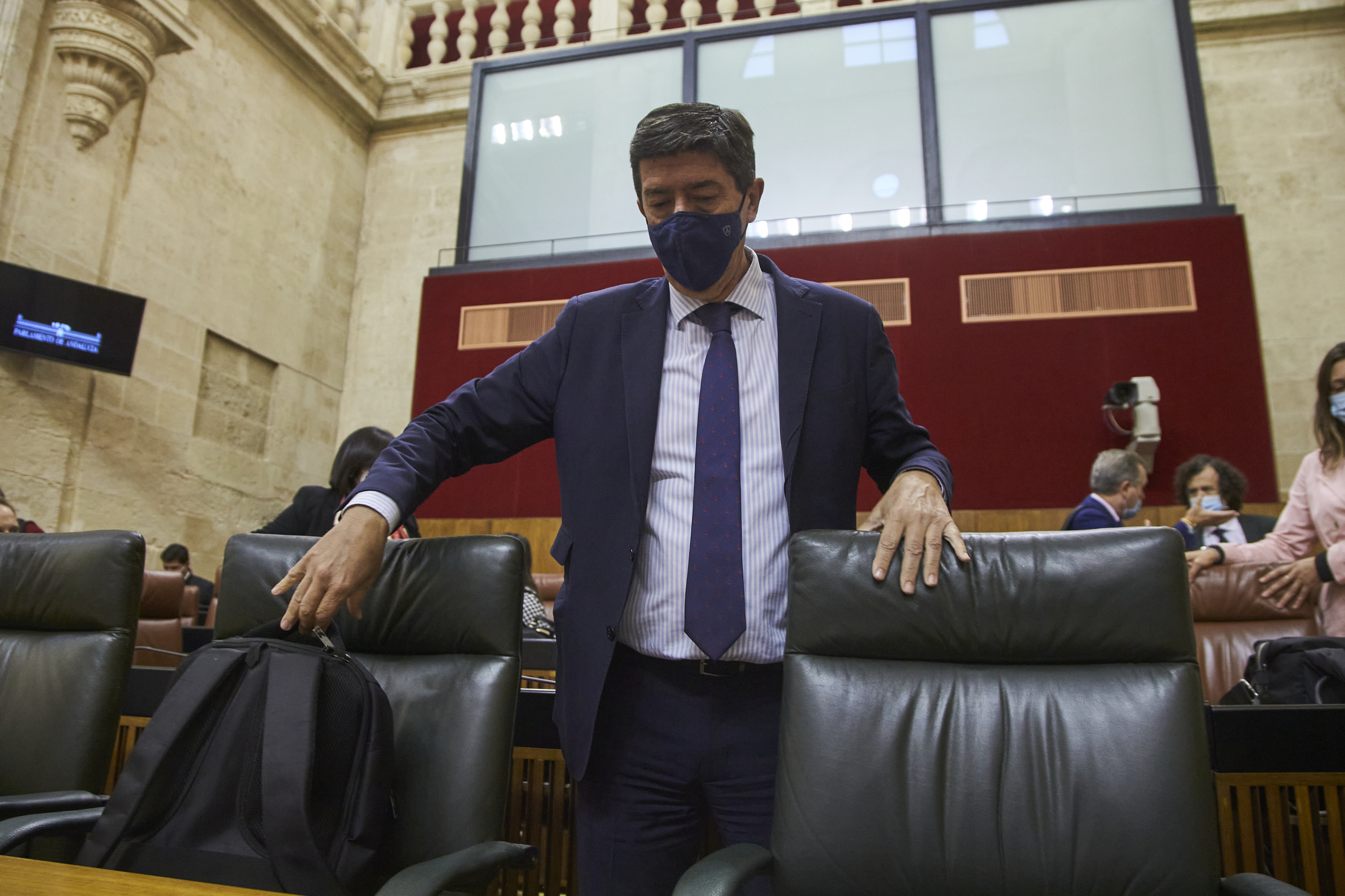 El vicepresidente de la Junta, Juan Marn, en el Parlamento andaluz.