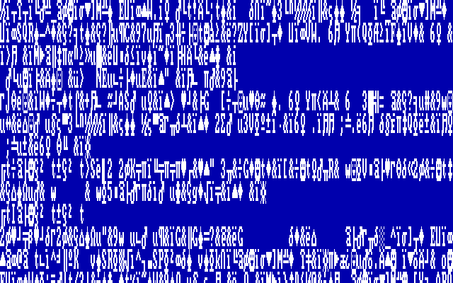 Aspecto del primer pantallazo azul de Windows.