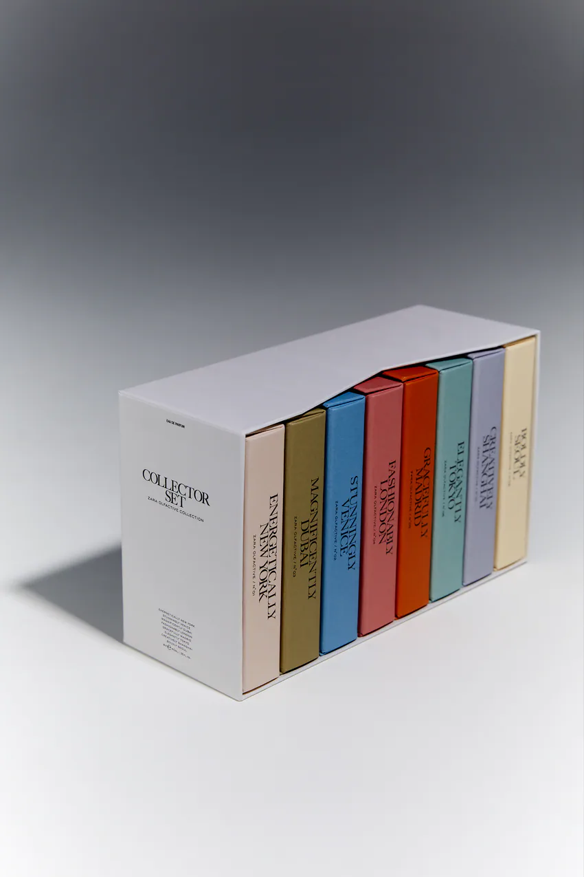 La coleccin Vibrant Cities de perfumes de Zara se compone de ocho fragancias, que el pack de coleccionista se presentan como si de una biblioteca se tratara....