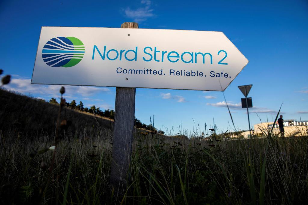 Cartel del gasoducto Nord Stream 2.