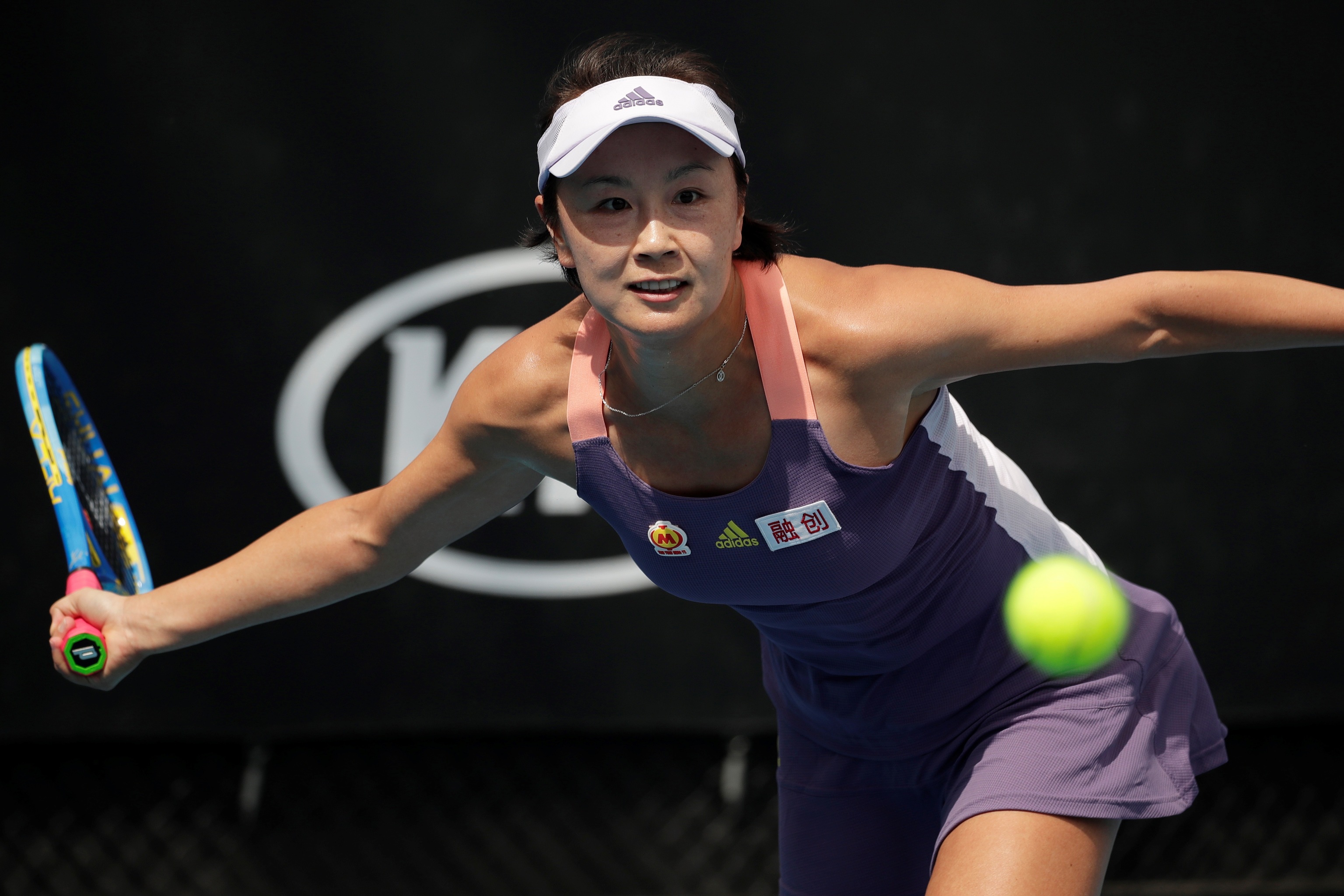 Peng Shuai durante el Open de Australia de 2020.
