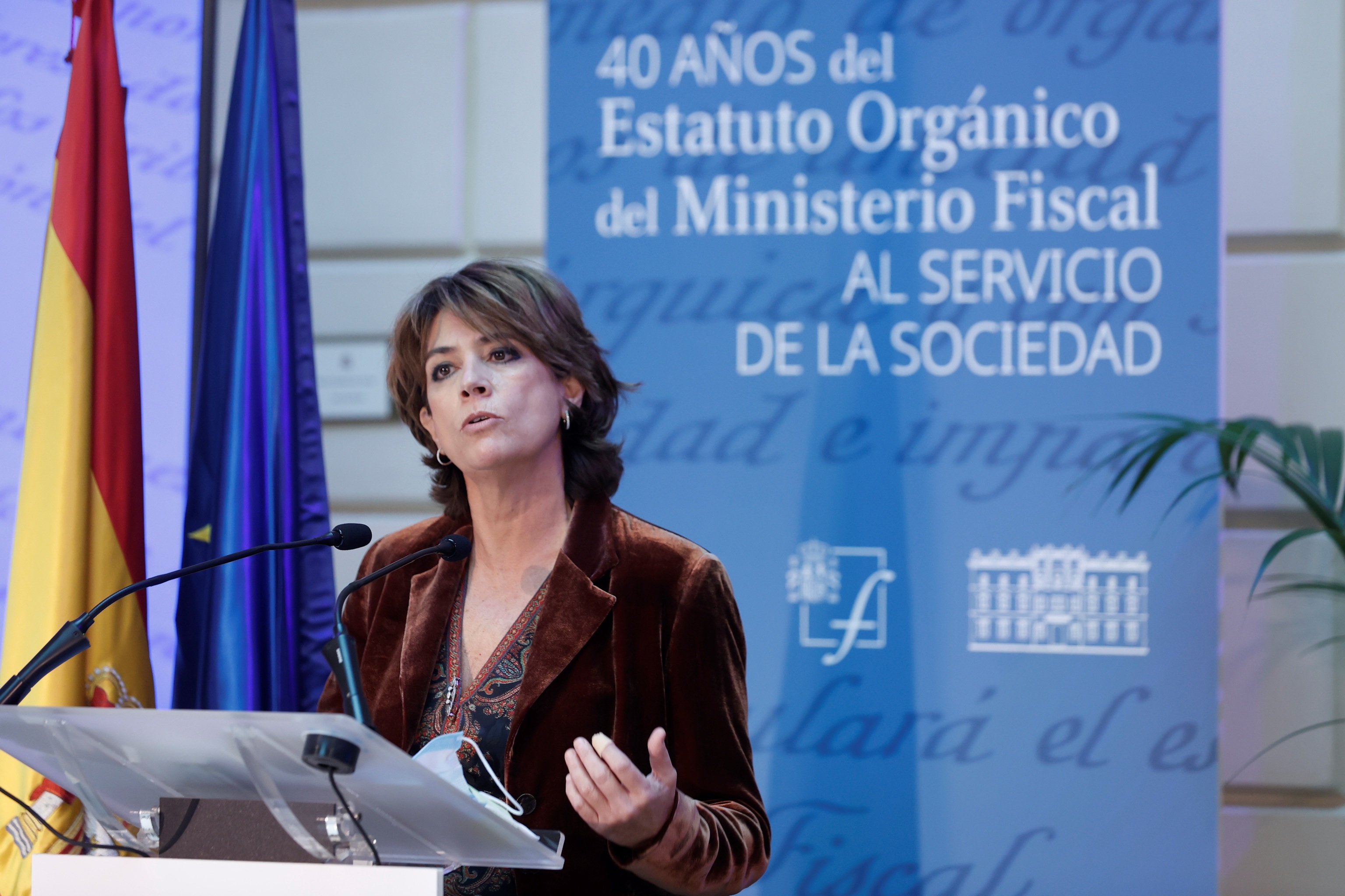 La fiscal general, Dolores Delgado, el pasado lunes en un acto del Ministerio Público.