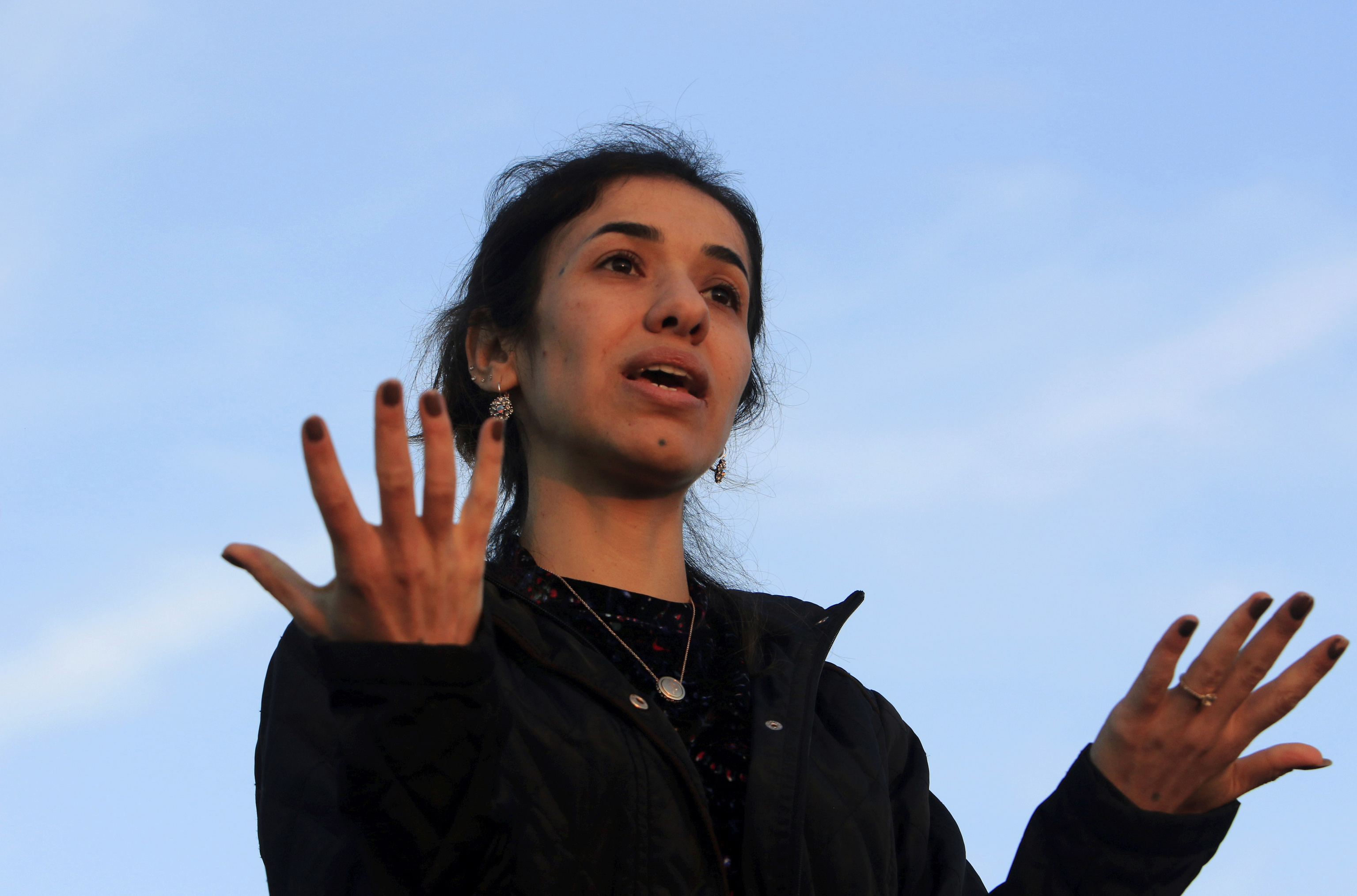 Nadia Murad en 2018, durante una visita a Irak.