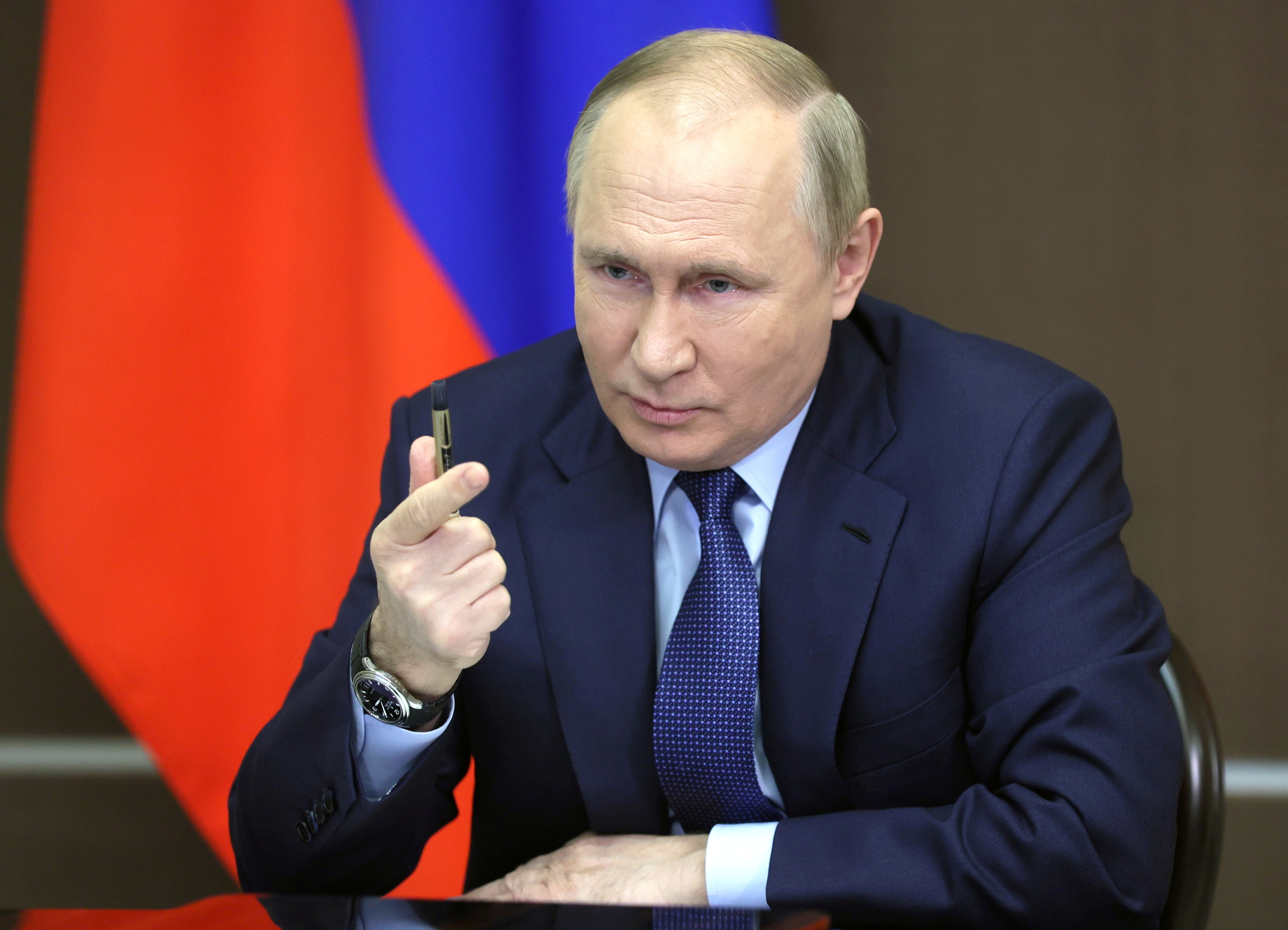 El presidente ruso, Vladimir Putin, durante una reunin por videollamada este mircoles en Sochi.