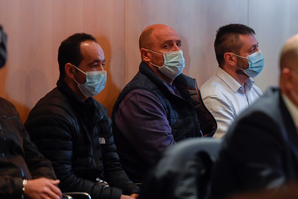 Banquillo de los acusados durante la vista oral celebrada en Oviedo por el crimen de Ardines.