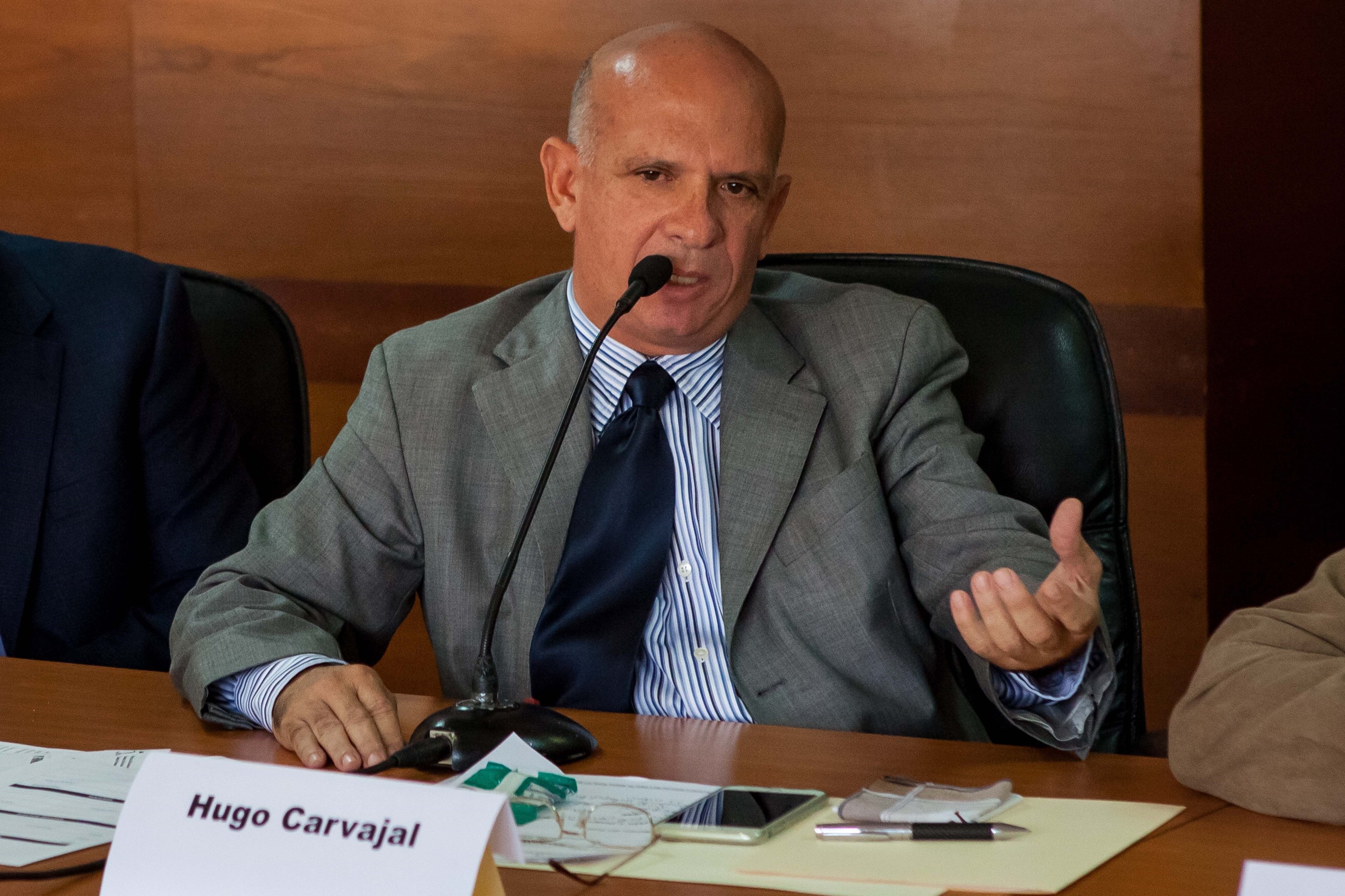 El ex jefe de la Inteligencia militar de Venezuela Hugo Carvajal, en Caracas en 2019.