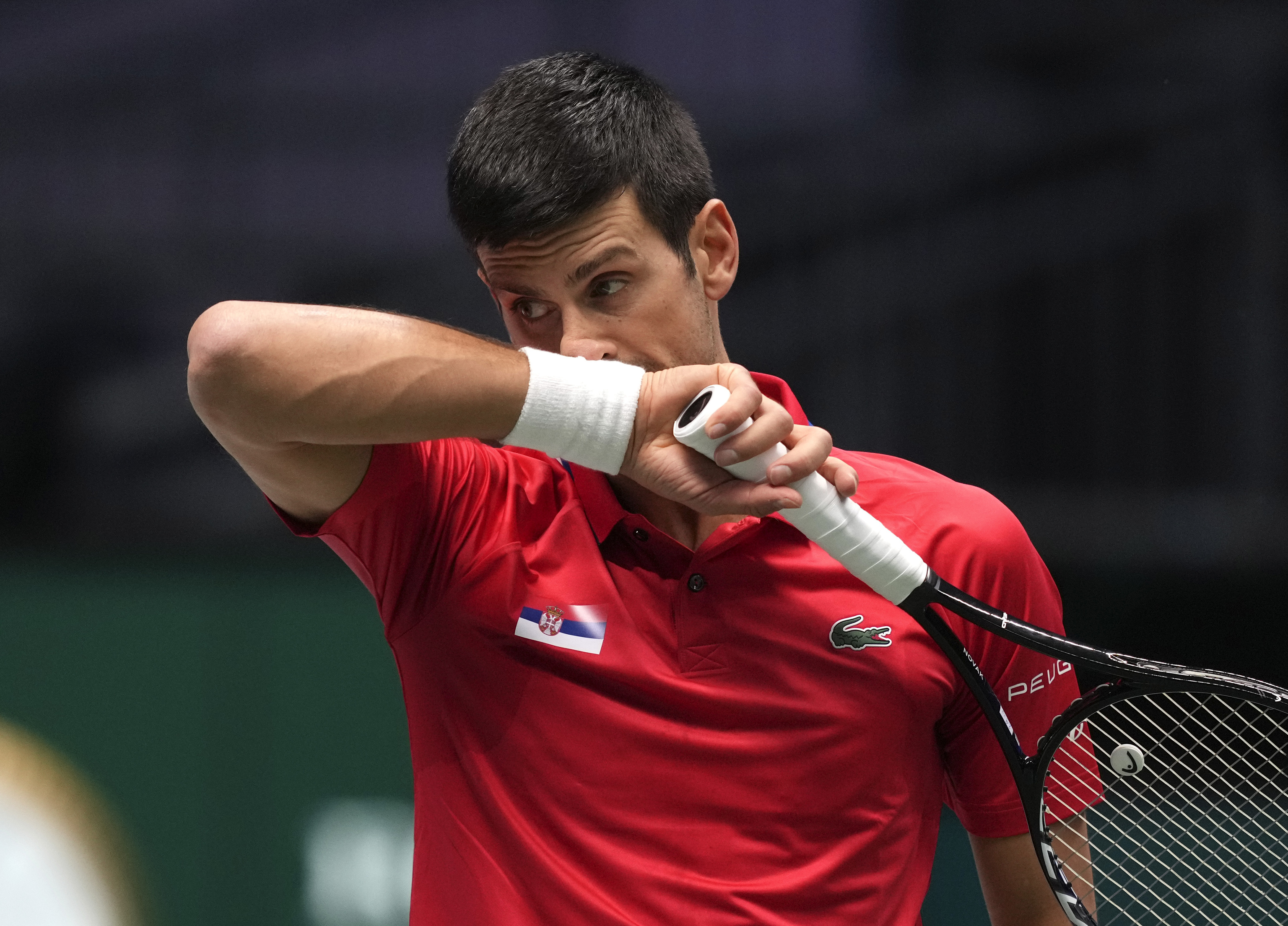 Novak Djokovic, durante un partido de Copa Davis.