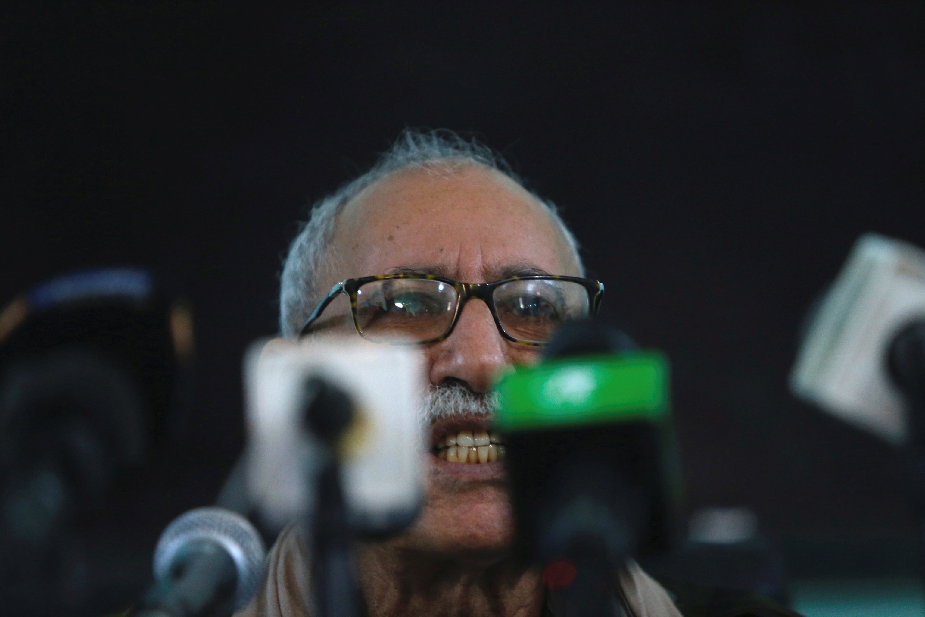 Brahim Ghali, en rueda de prensa en Tinduf (Argelia), el pasado octubre.
