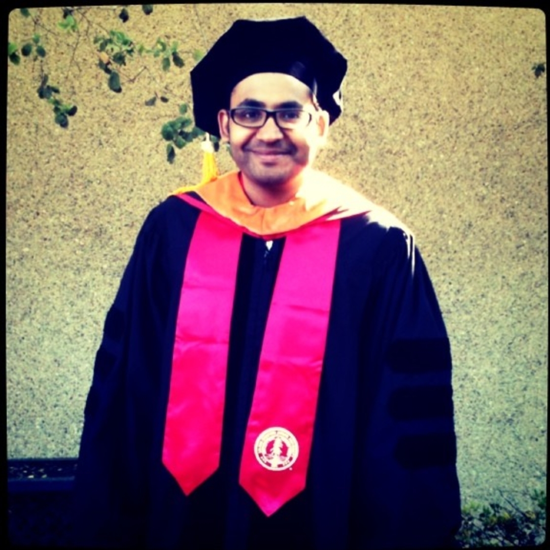 Parag Agrawal durante su graduación en Stanford.
