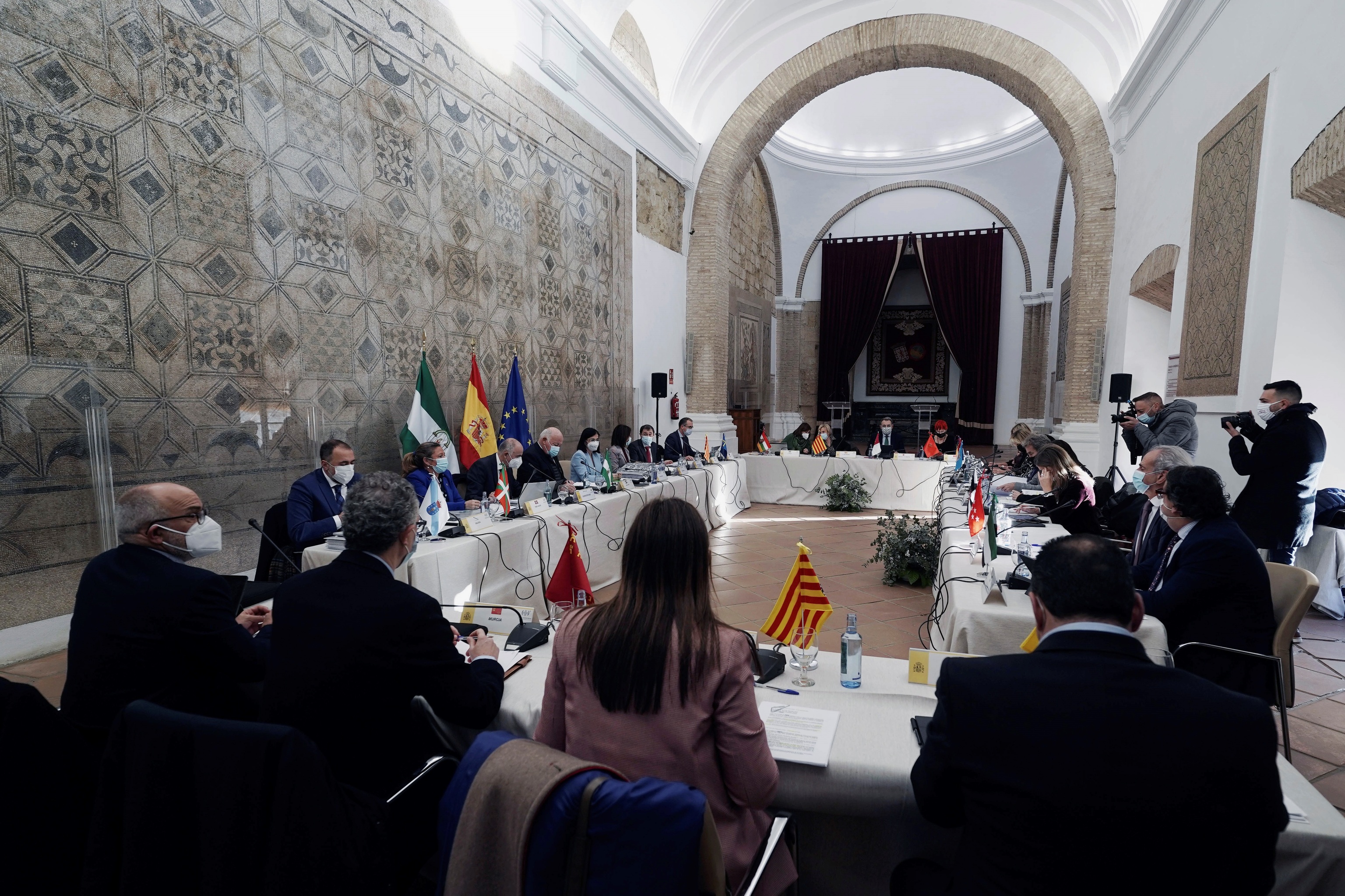 Reunión del Consejo Interterriotrial hoy en el Alcázar de los Reyes Cristianos, en Córdoba.