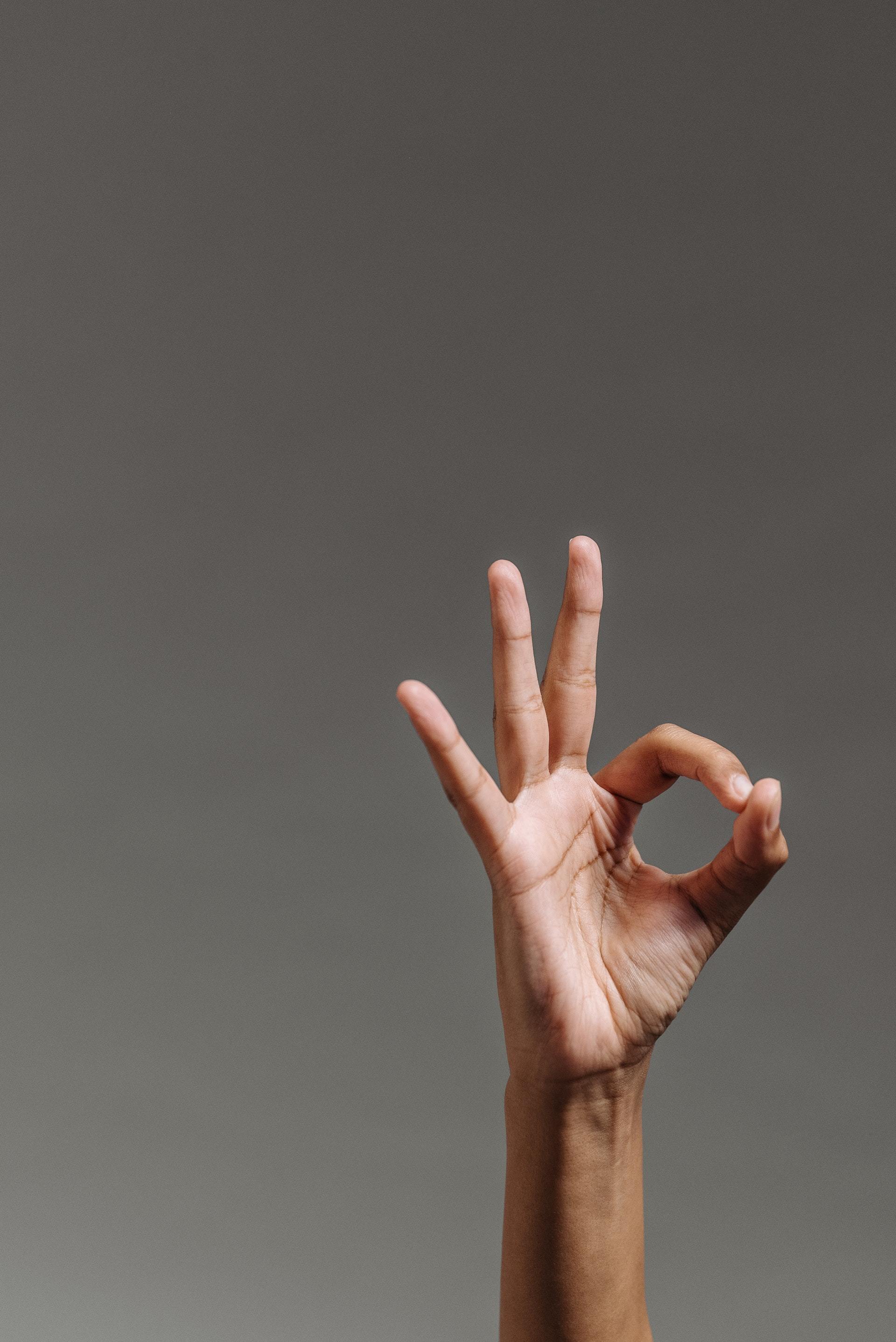 El gesto de manos de OK, usado para comunicar que est bien algo o alguien.