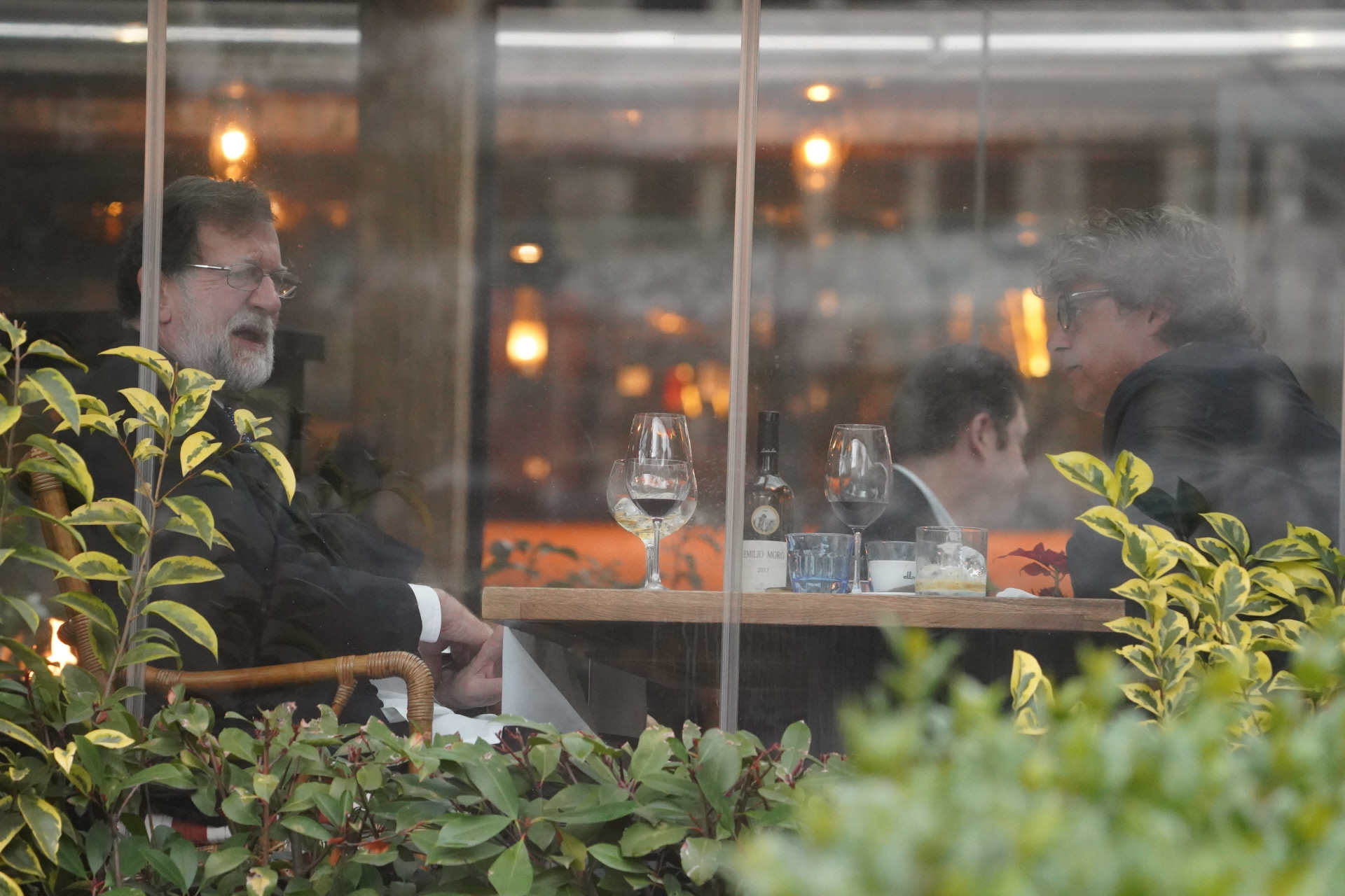 El ex presidente Mariano Rajoy, en un restaurante de Madrid.