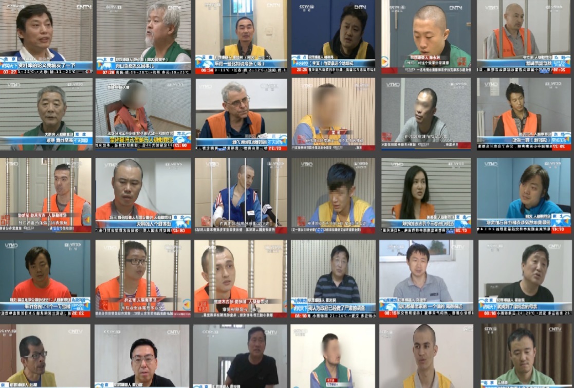 Taiwaneses extraditados a China confiesan sus delitos en un programa de la televisión estatal.