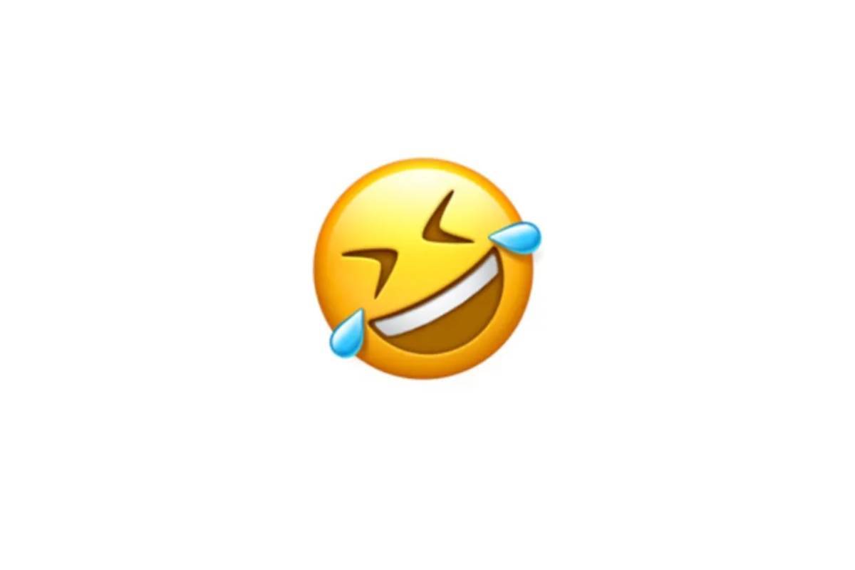 Emoji de 'rodando en el suelo de risa'.