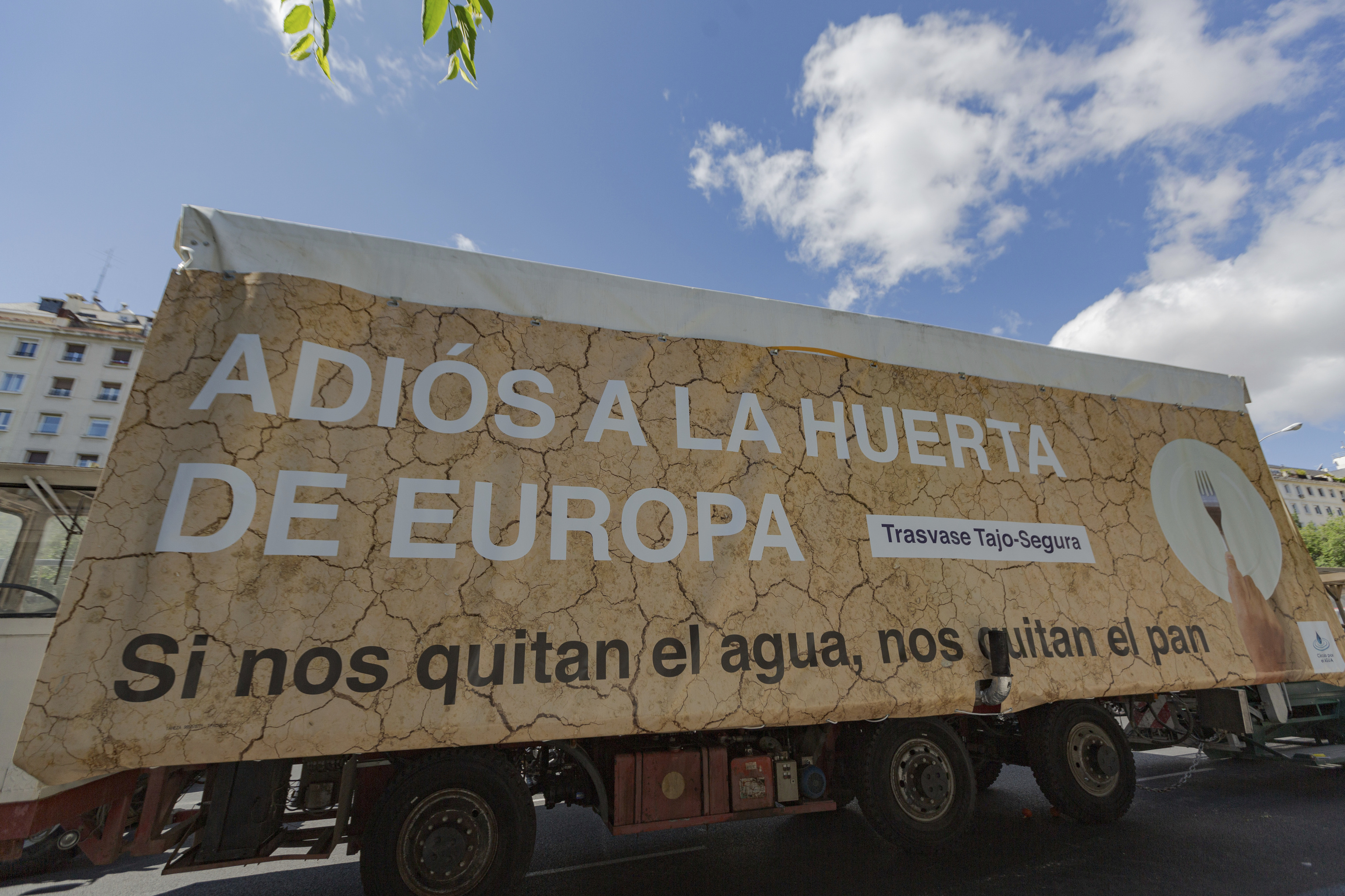Protesta de los agricultores de la cuenca sur mediterránea por el recorte del trasvase del Tajo.