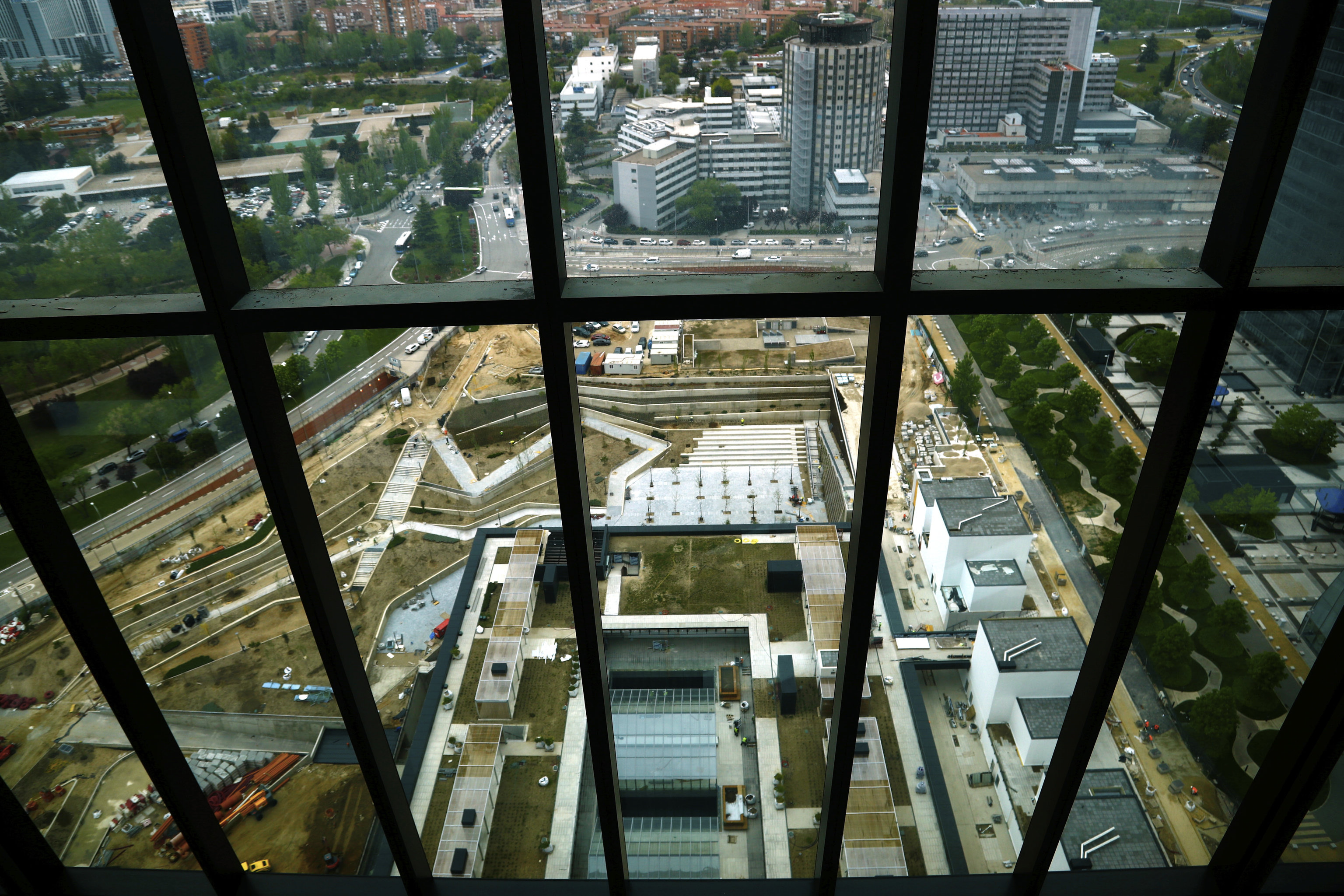 Vista desde la quinta torre del distrito financiero de Madrid