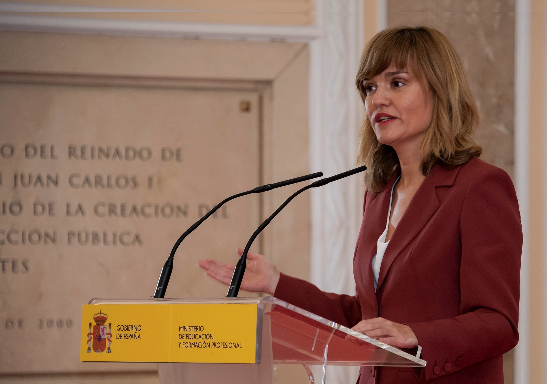 La ministra de Educacin, Pilar Alegra, este jueves.
