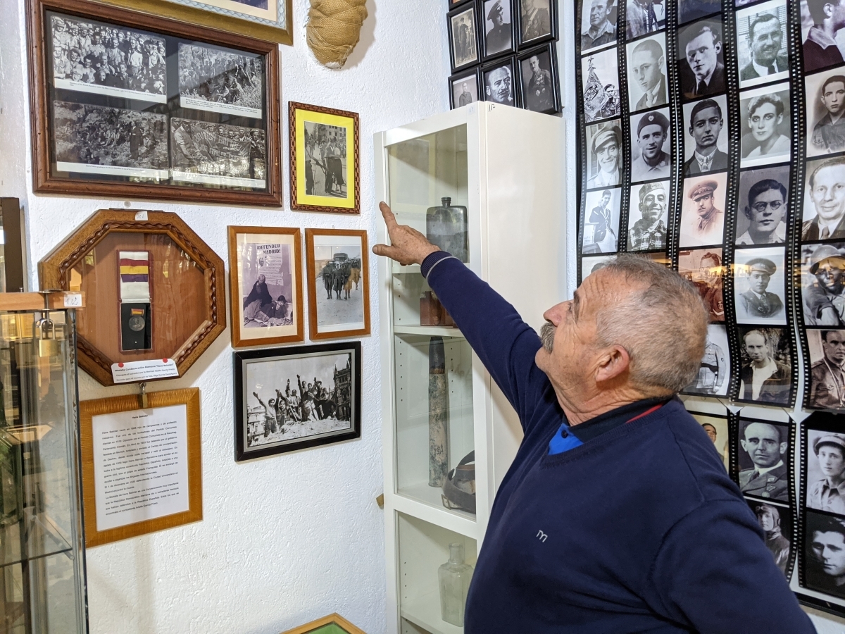 Goyo Salcedo en el Museo de la Batalla del Jarama.