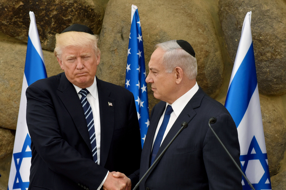 Trump y Netanyahu, durante un encuentro en Jerusaln.