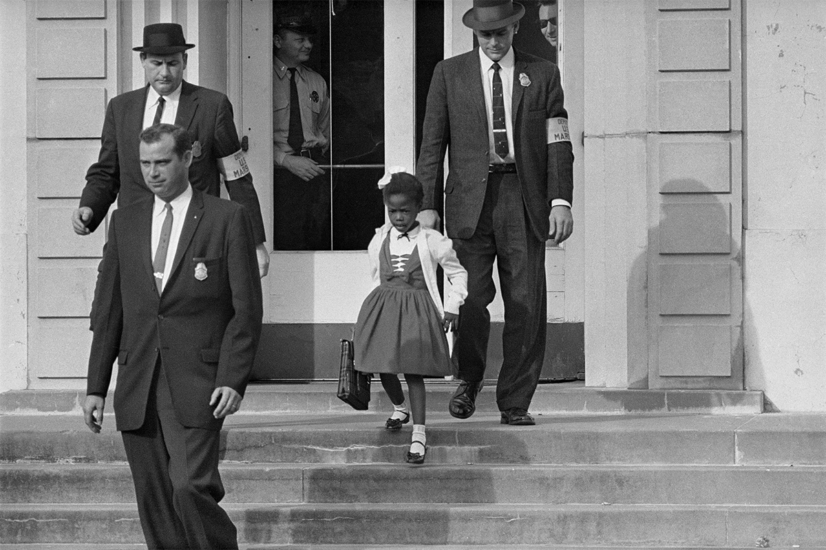 Ruby Bridges tuvo que ir escoltada al colegio. Tena seis aos.