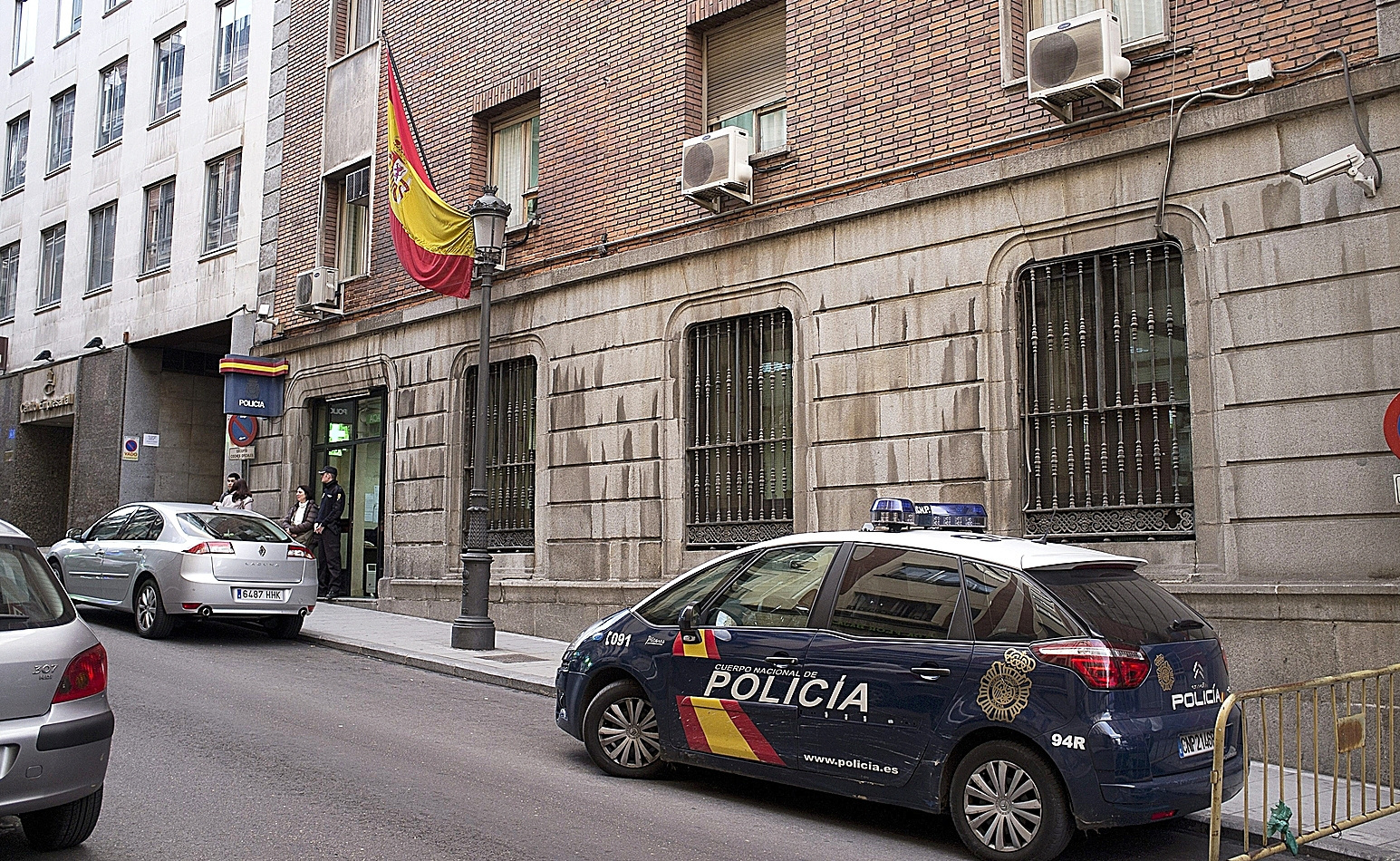 Fachada de la comisara de Centro en la calle de Leganitos de Madrid que ser reformada desde el prximo mes de enero.