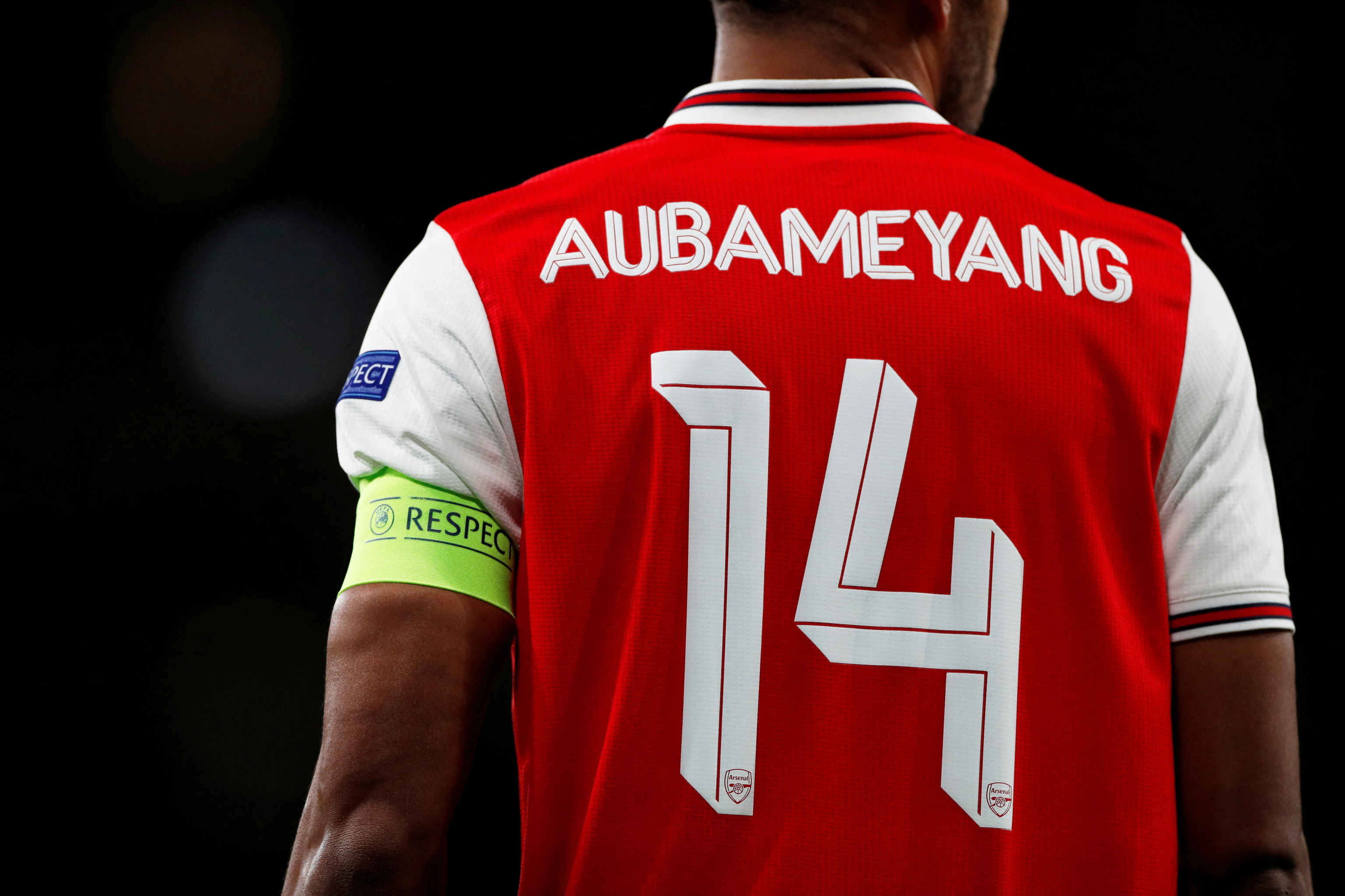 Aubameyang, durante un partido con el Arsenal.