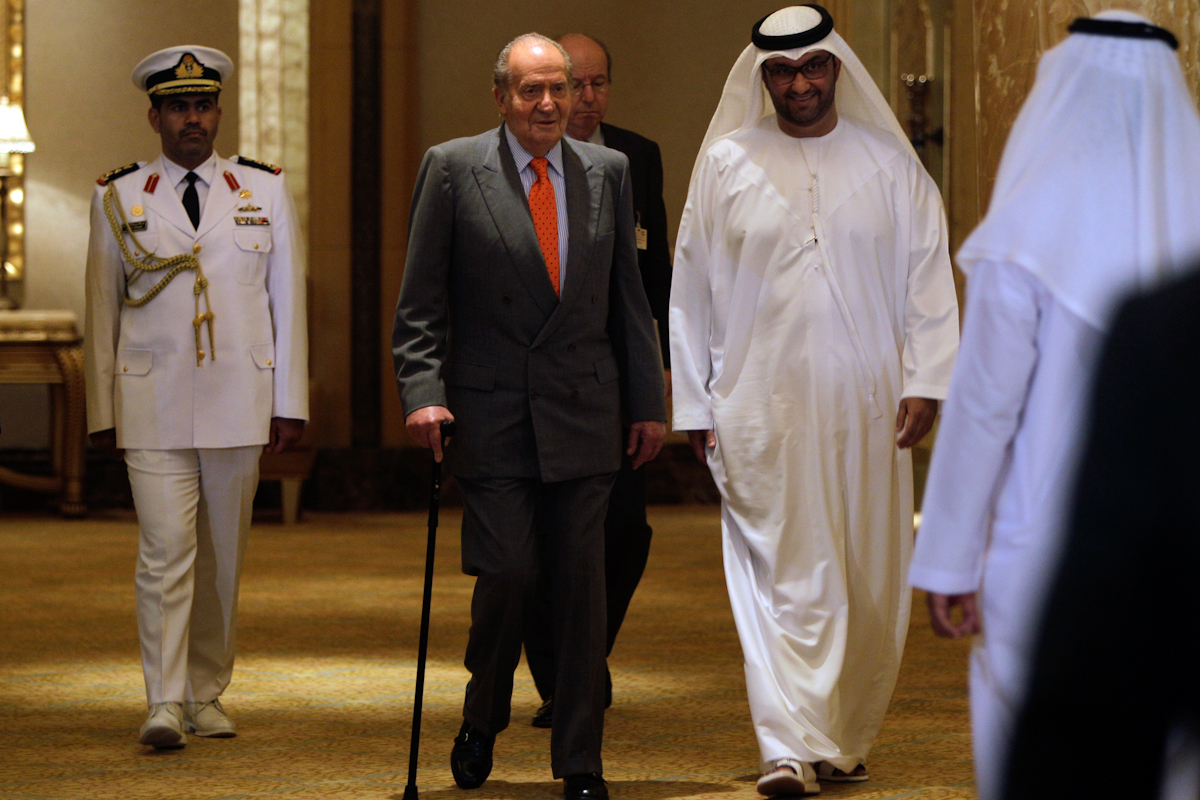 Juan Carlos I, en una visita a los Emiratos Árabes en 2014.