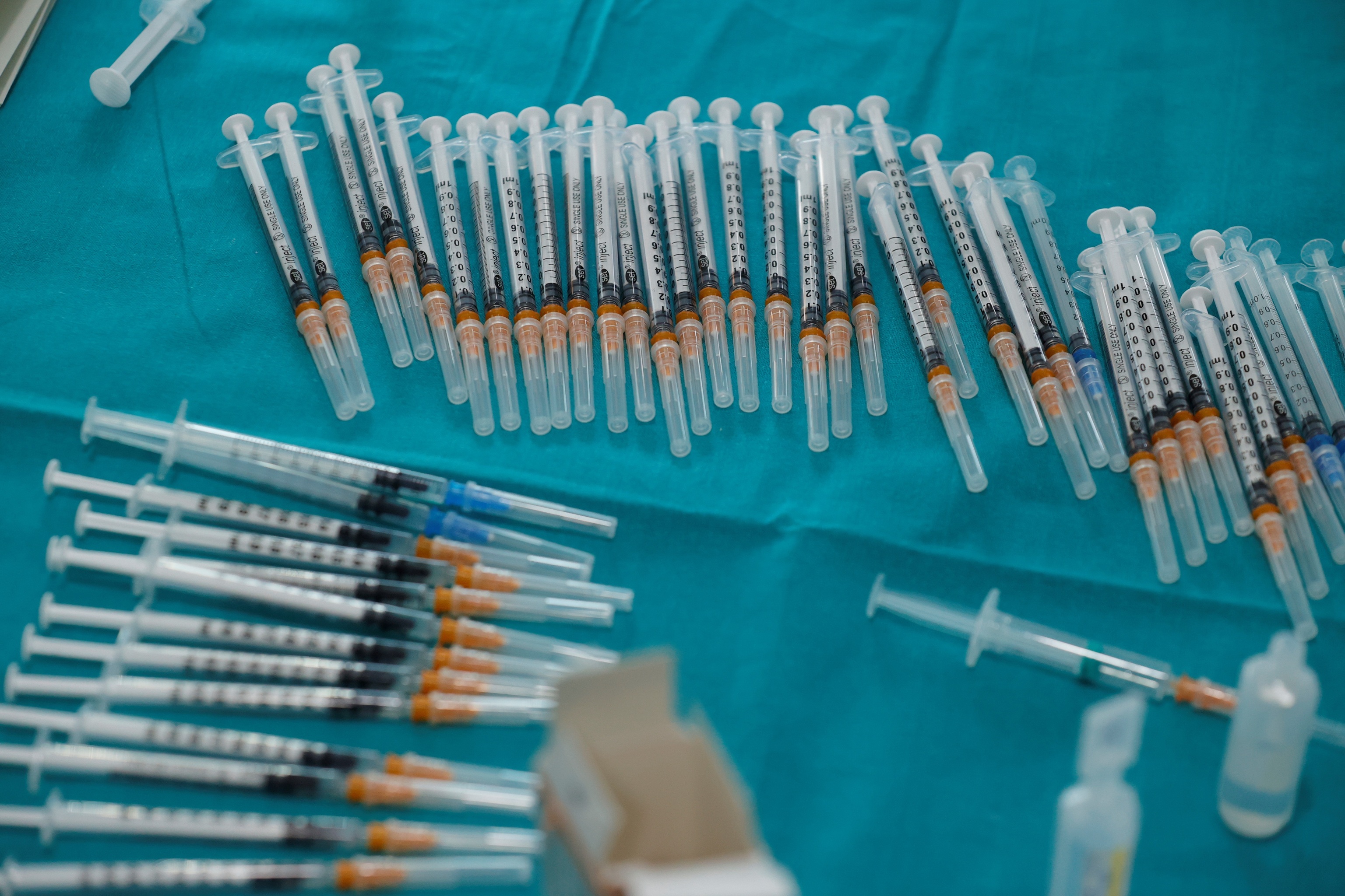 Jeringas utilizadas en la vacunacin contra el Covid-19.
