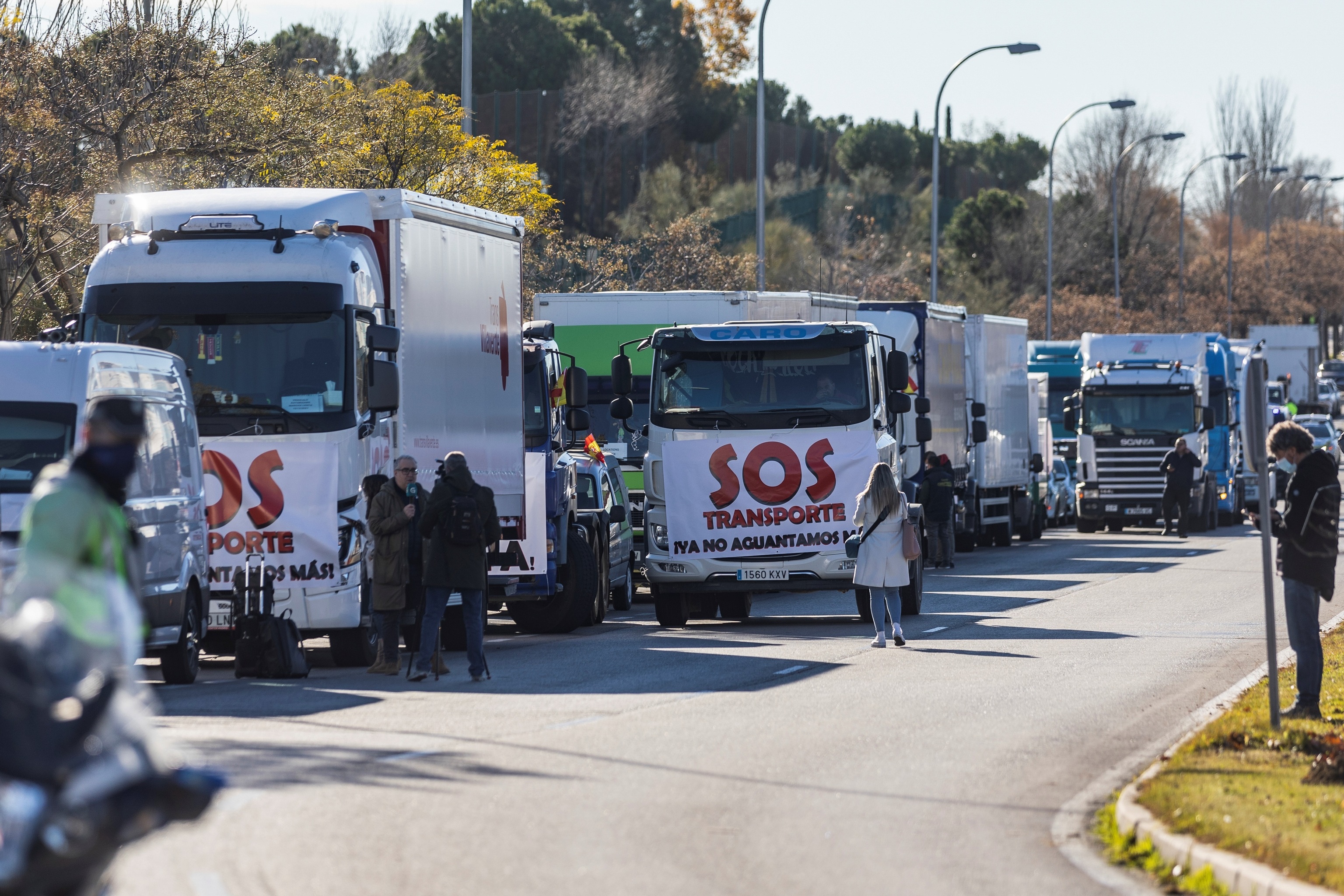 Concentracin de camiones en Madrid el 15 de diciembre convocada por las patronales CETM Madrid, ATA, ATG, FENADISMER y TRADISMA.