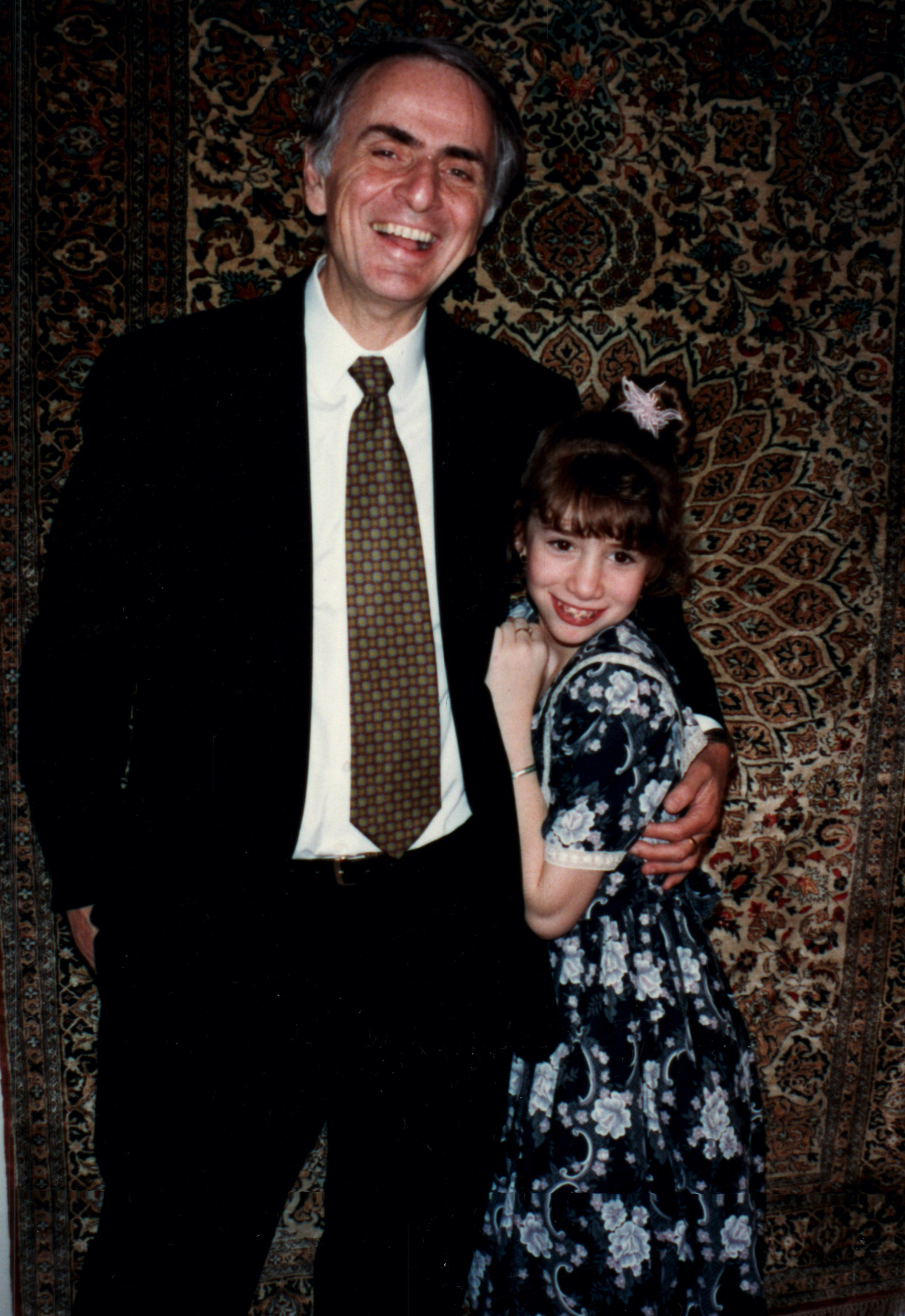 Carl Sagan y su hija Sasha.