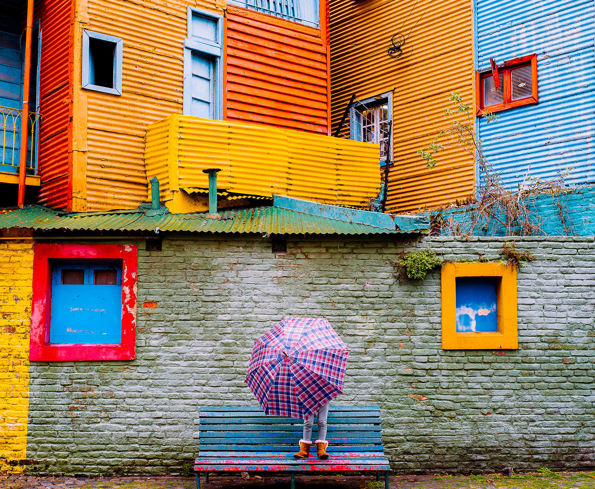 Fachadas multicolores del barrio de Caminito.