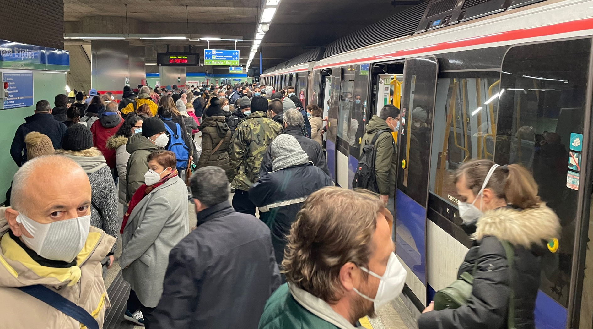 Metro de Madrid un da concurrido