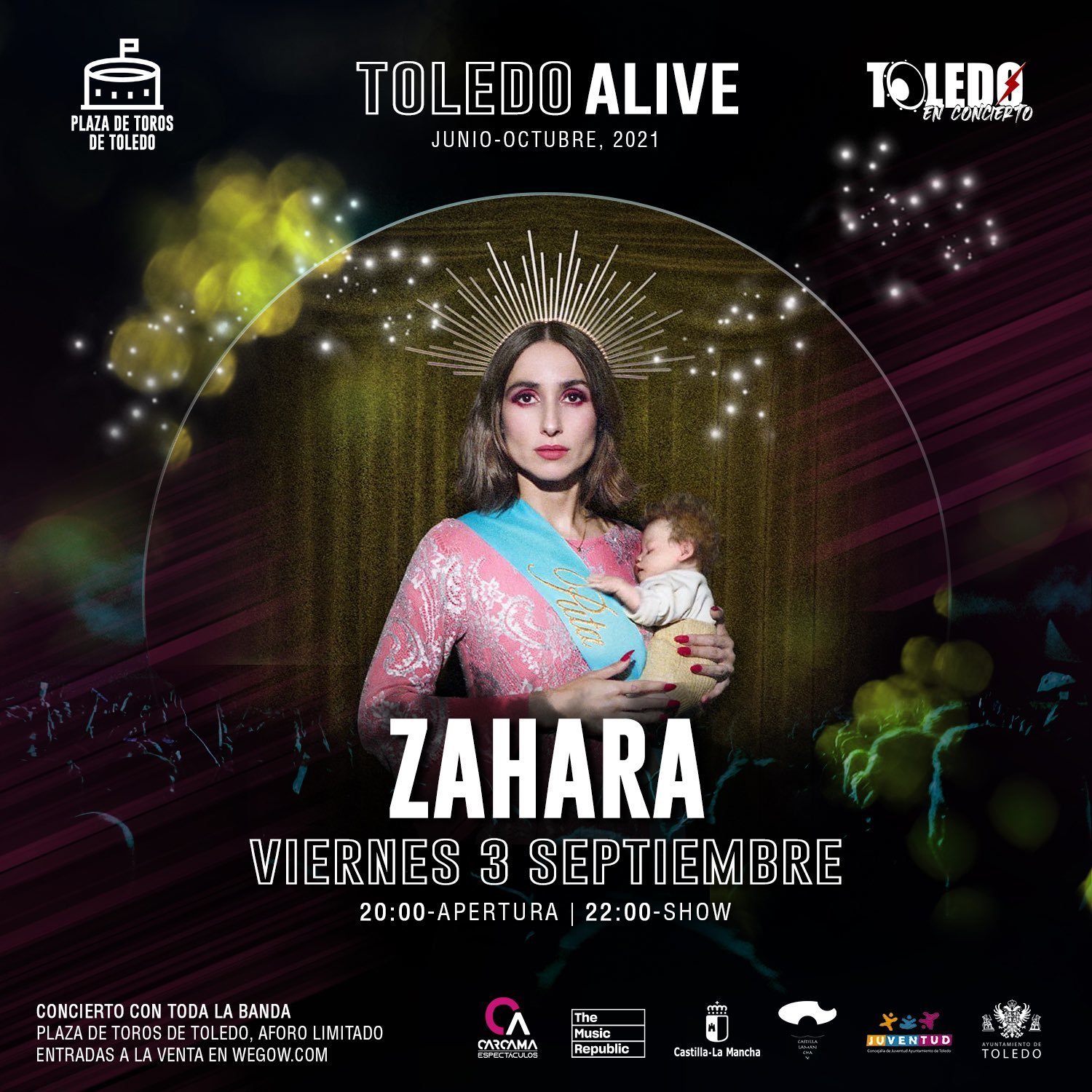 Cartel censurado del concierto de Zahara en Toledo.