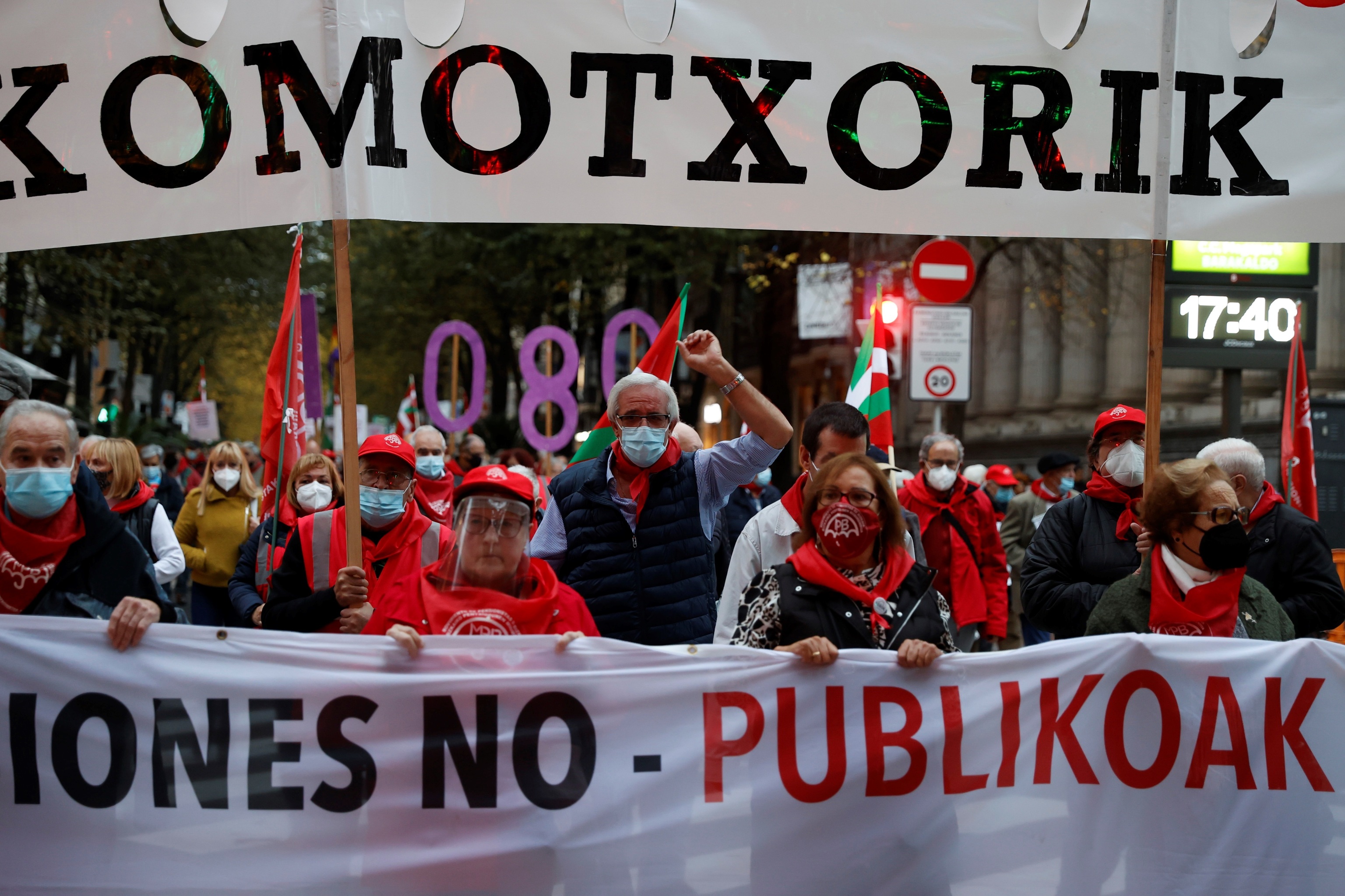 Manifestacin de pensionistas vascos celebrada el pasado mes de noviembre en Bilbao.