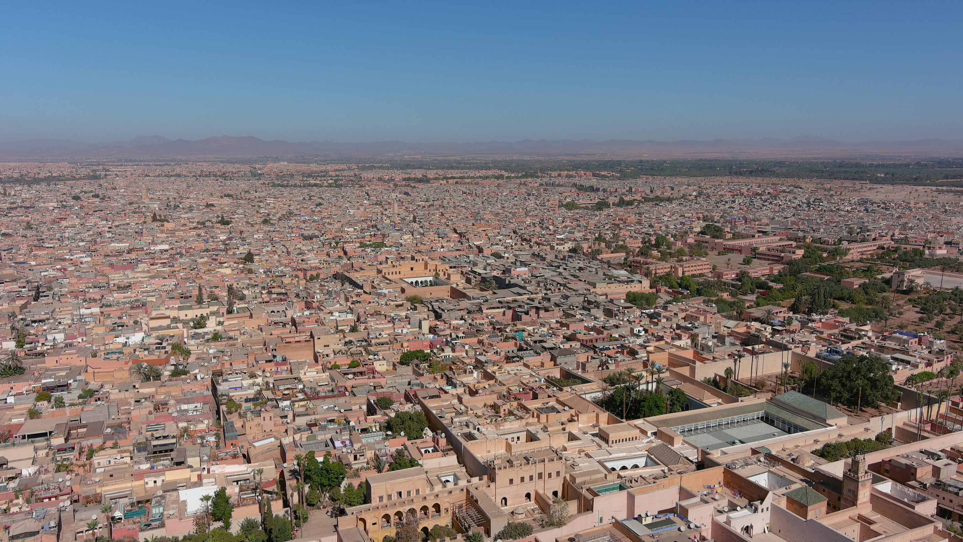 Vista aérea de la ciudad de Marrakech.