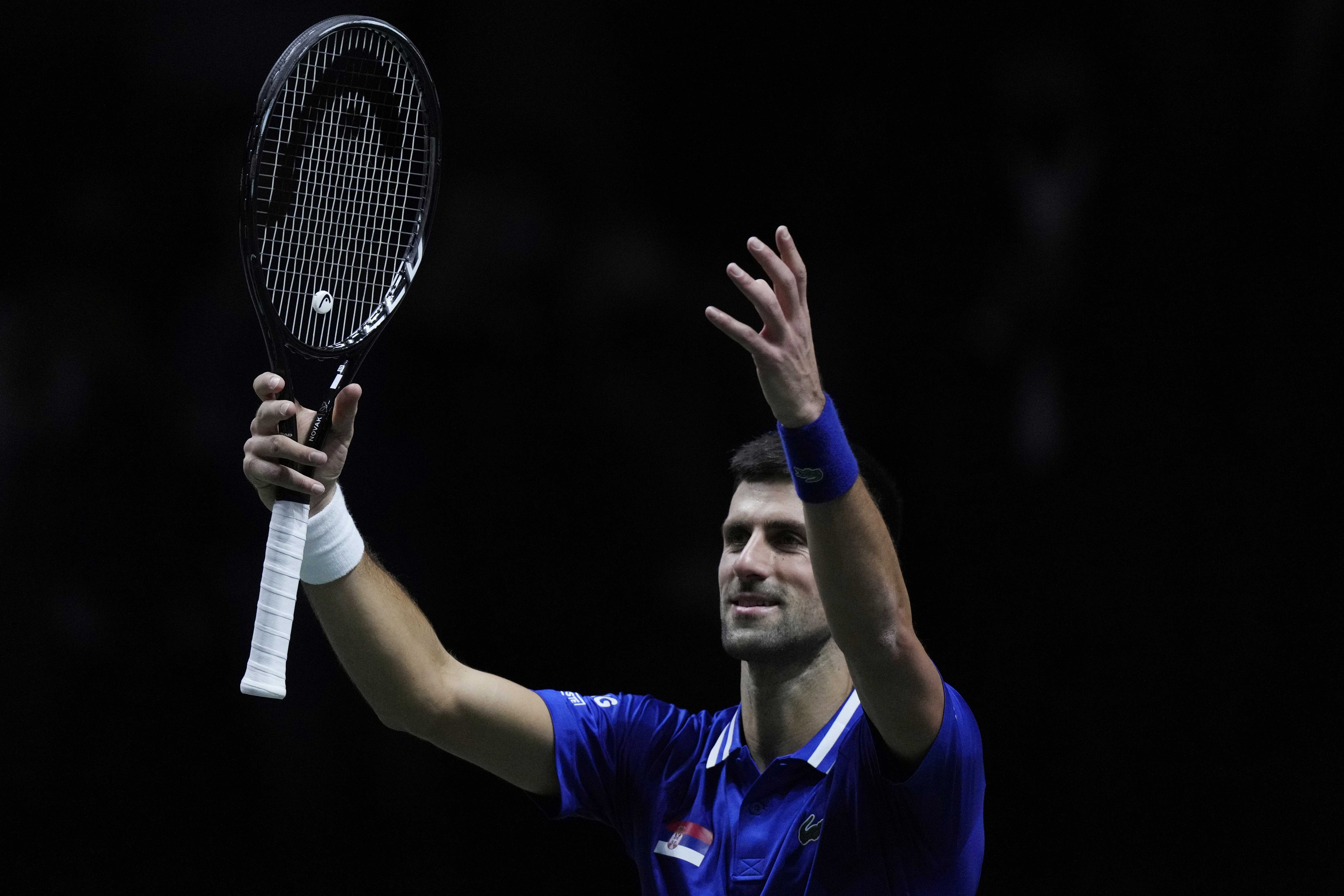 Djokovic, tras ganar a Cilic en la Copa Davis.