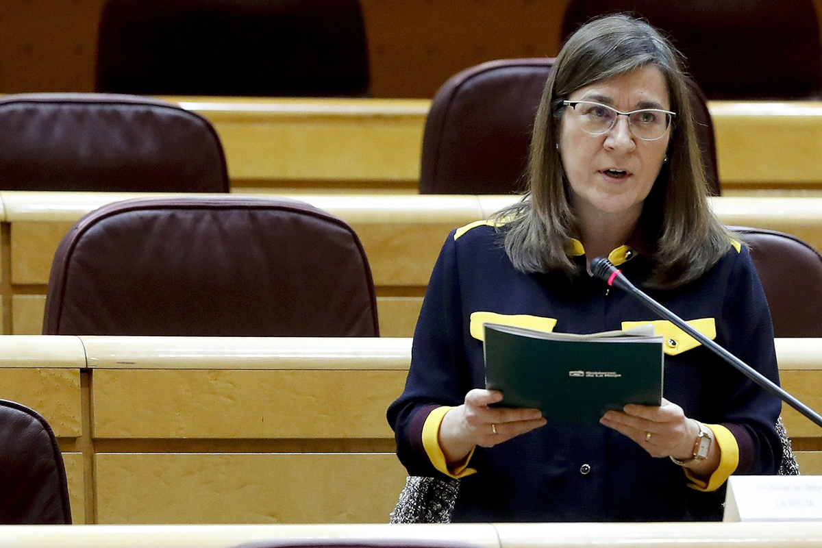 La consejera de Salud de la Rioja, Sara Alba, en el Senado.
